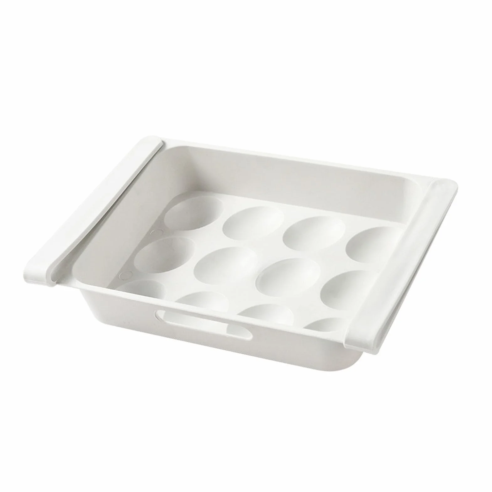 Jeffergarden Organizer na Jajka, Plastikowy Pojemnik na lodówkę z 12 Siatkami do Przechowywania żywności, Wydajna Organizacja Lodówki i Zachowanie świeżości do Użytku w Kuchni