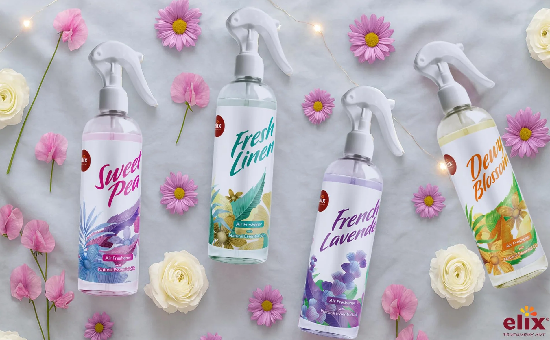 ELIX - Zapach do pomieszczeń w sprayu Red Rose – neutralizator zapachów bez aerozolu – 300 ml odświeżacz powietrza do mieszkania