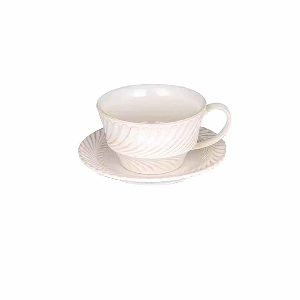 Filiżanka do kawy, zestaw filiżanek i spodków do kawy retro, średniowieczny kubek na mleko, ceramiczna popołudniowa herbata, kubek na mleko