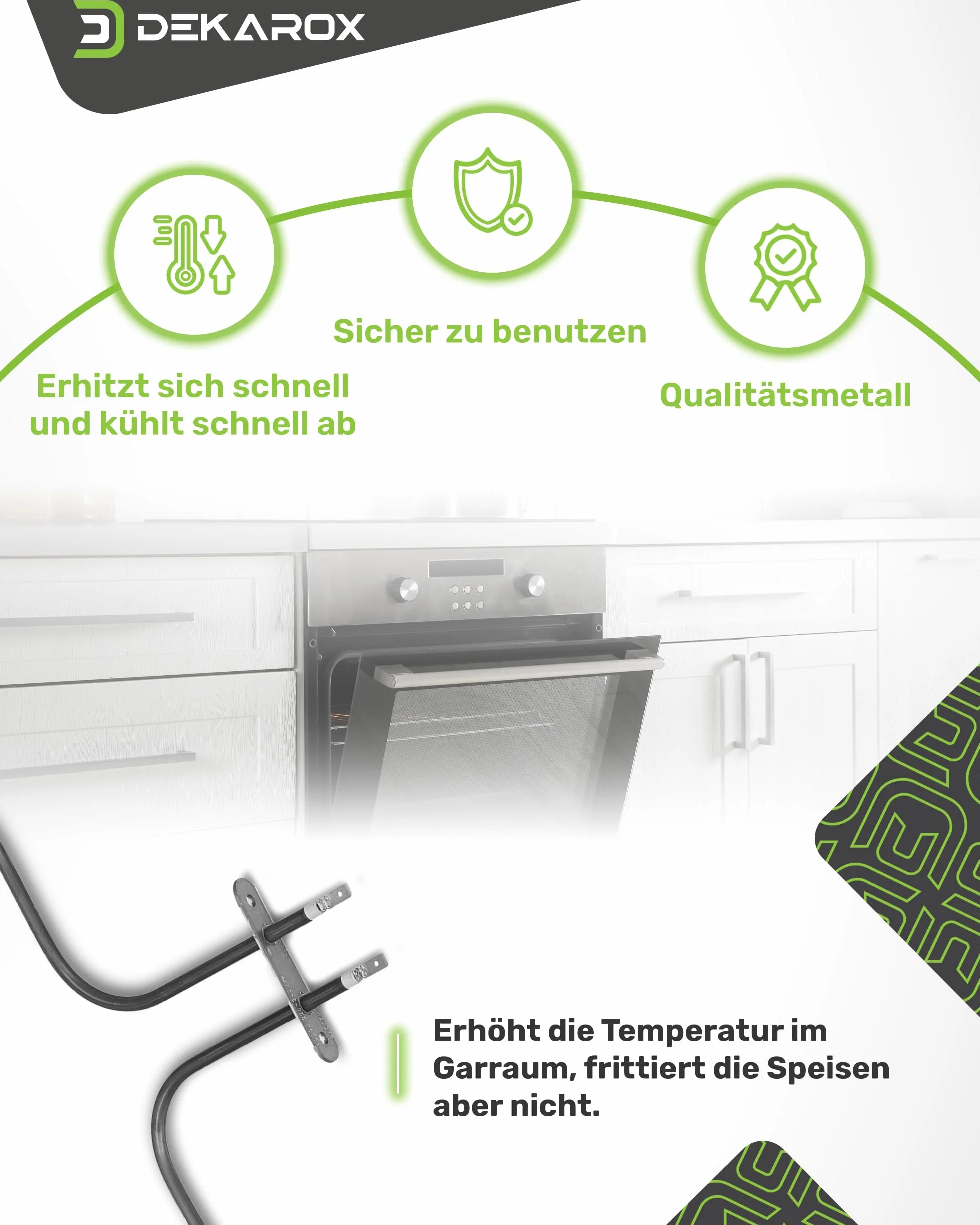 Grzejnik do piekarnika 1000W 220/240V dla AEG Electrolux Juno Zanussi Zanker 357063501/5 3570635015 dla piekarnika i kuchenki
