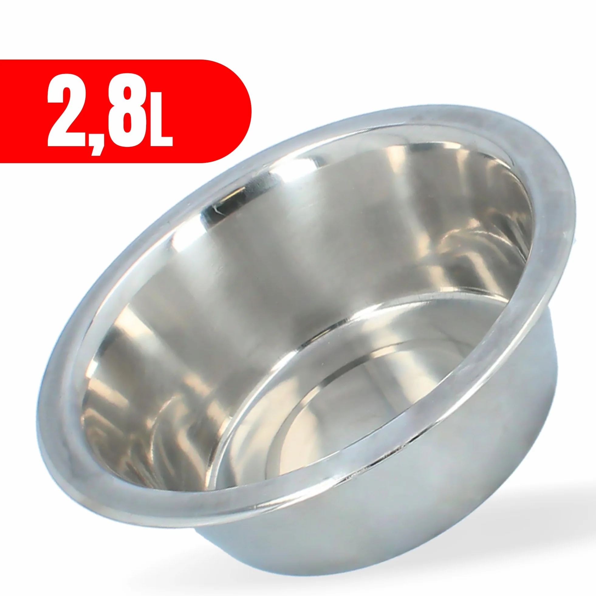 Podwójna Stalowa Nierdzewna Miska dla Psa Kota 2x 2,8 l Stojak Podwyższenie Srebrne