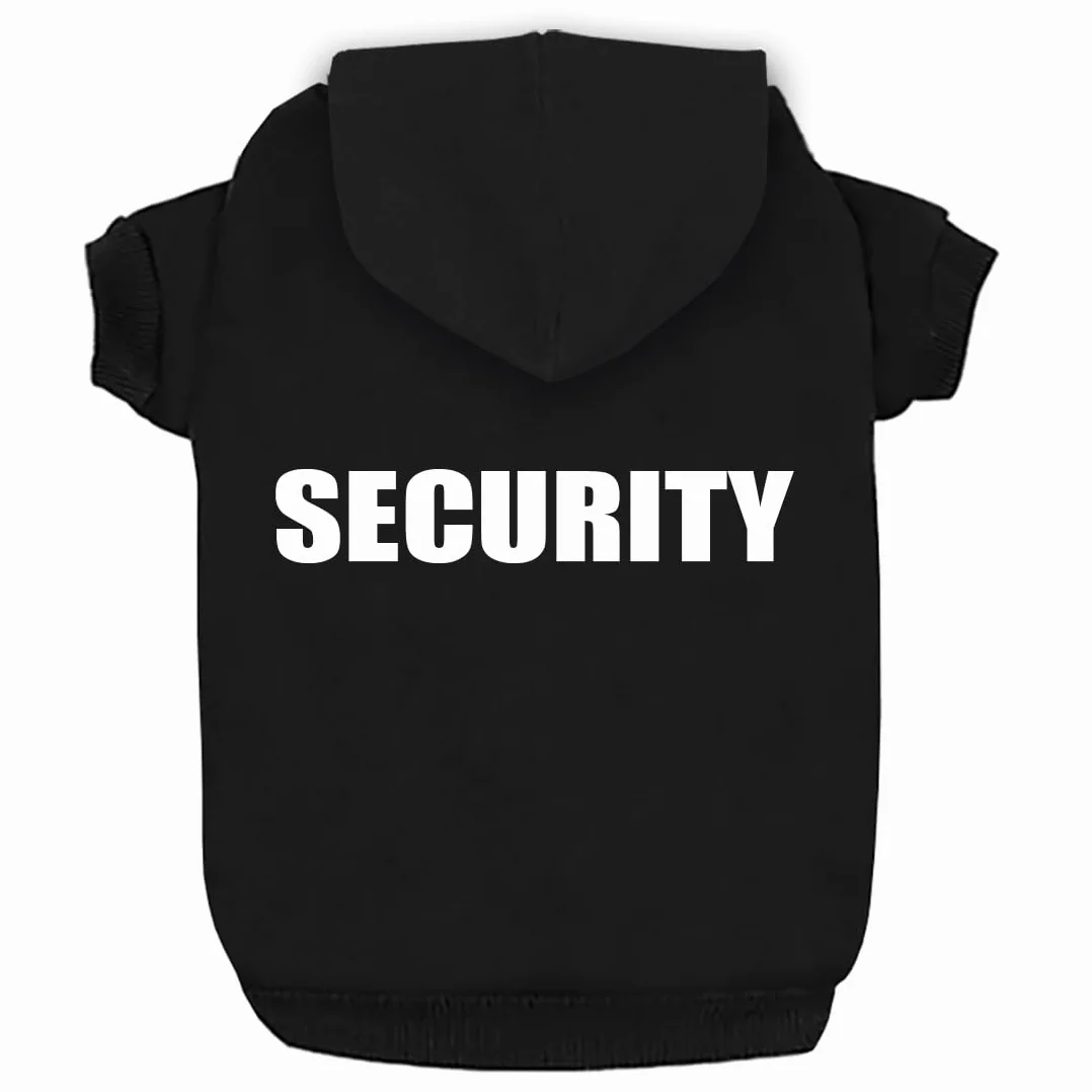 Bluza z kapturem dla psa Security Rdc Termiczny sweter Kurtka z bawełny Płaszcz Czarny