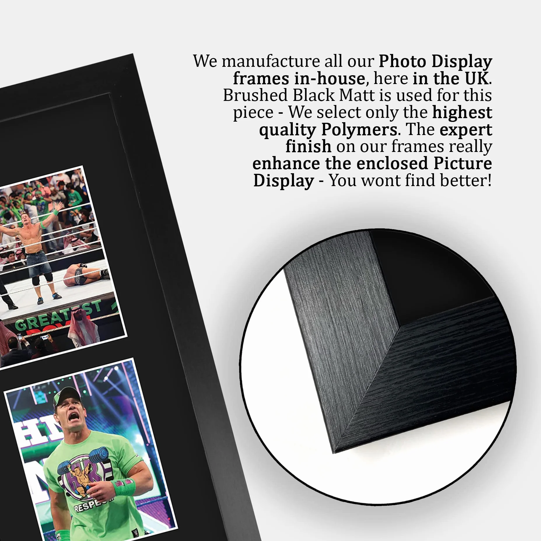 HWC Trading FR A3 John Cena Wrestling Gifts Printed Signed Autograph Picture For WWE & WWF Memorabilia Fans - A3 Framed