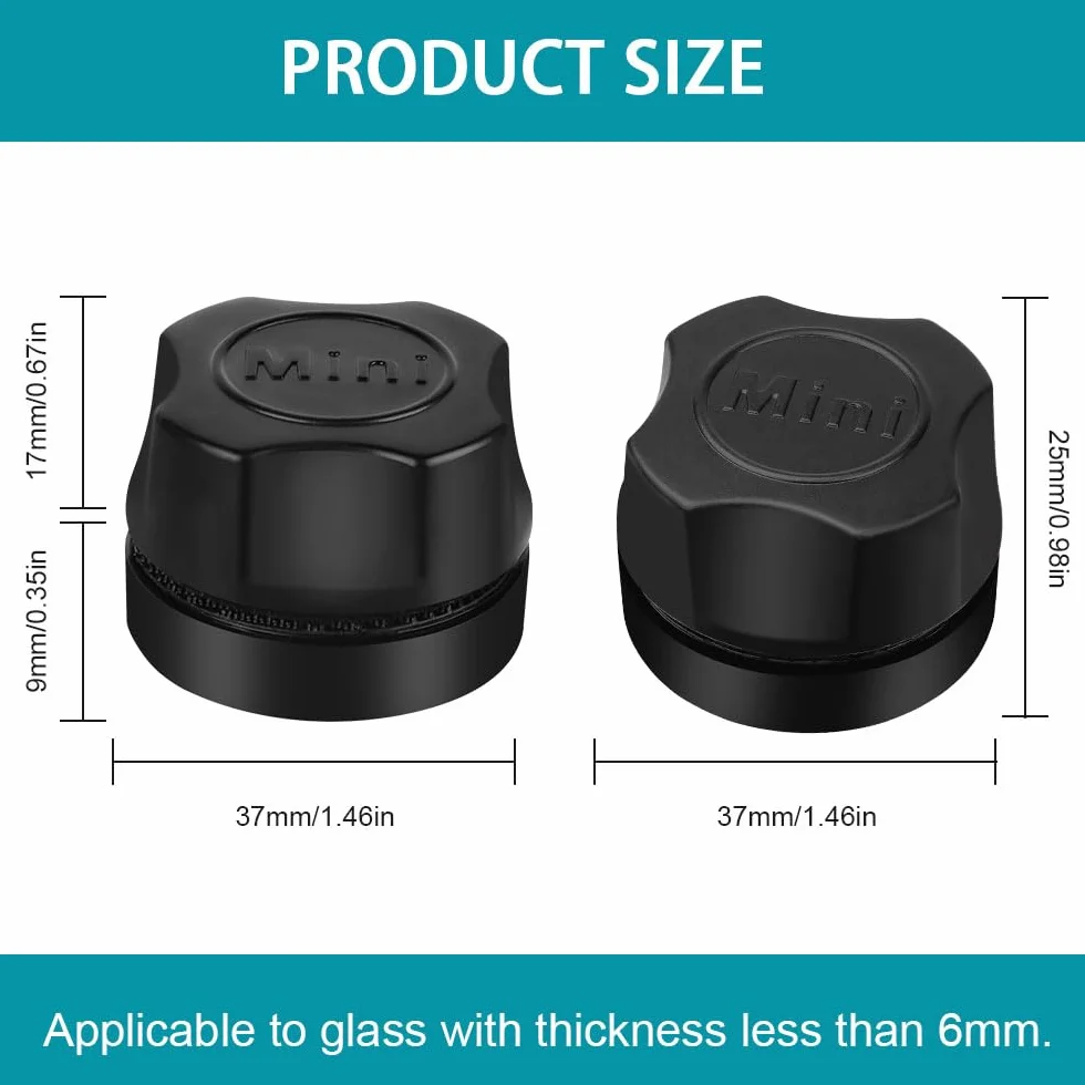 fllintronic Magnetyczna szczotka do akwarium, skrobak do glonów Mini szczotka, magnetyczna szklana szczoteczka do akwarium, magnetyczna ściereczka do czyszczenia wnętrza akwarium