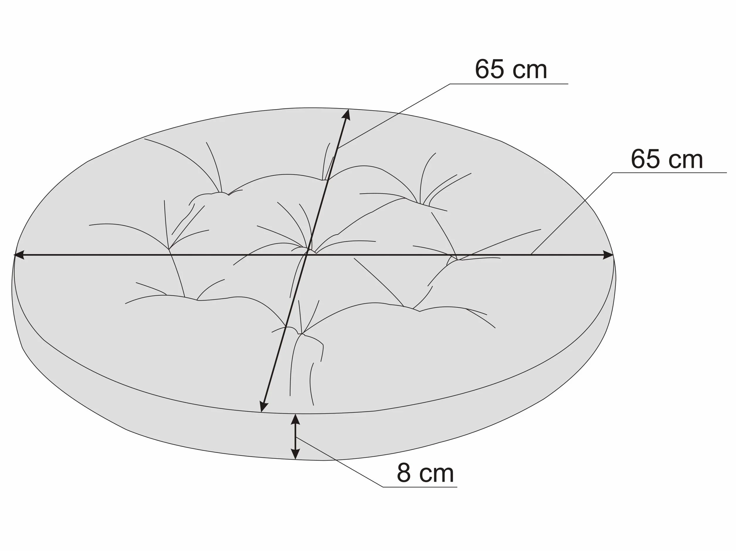 PillowPrim Poduszka na huśtawkę wiszącą, gniazdo bociana, poduszka na huśtawkę, huśtawkę wiszącą, spokój i czas wolny, antracytowa, 65 x 65 cm