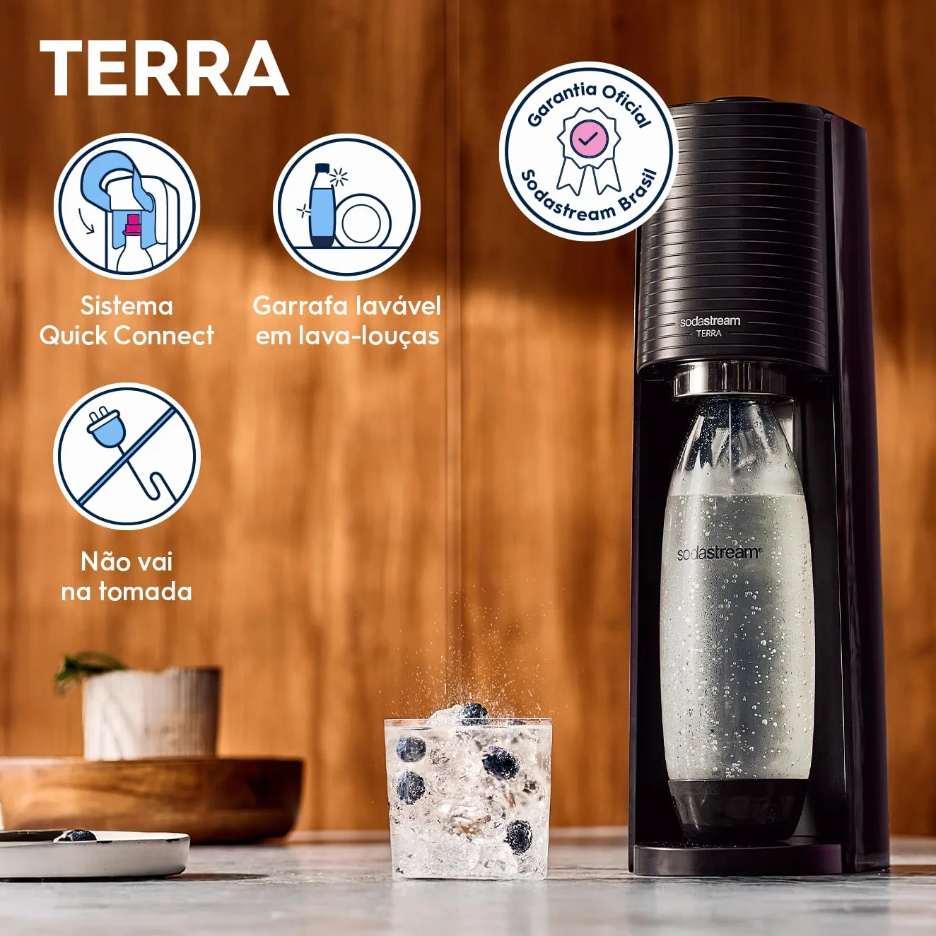 SodaStream Saturator Terra, Czarny