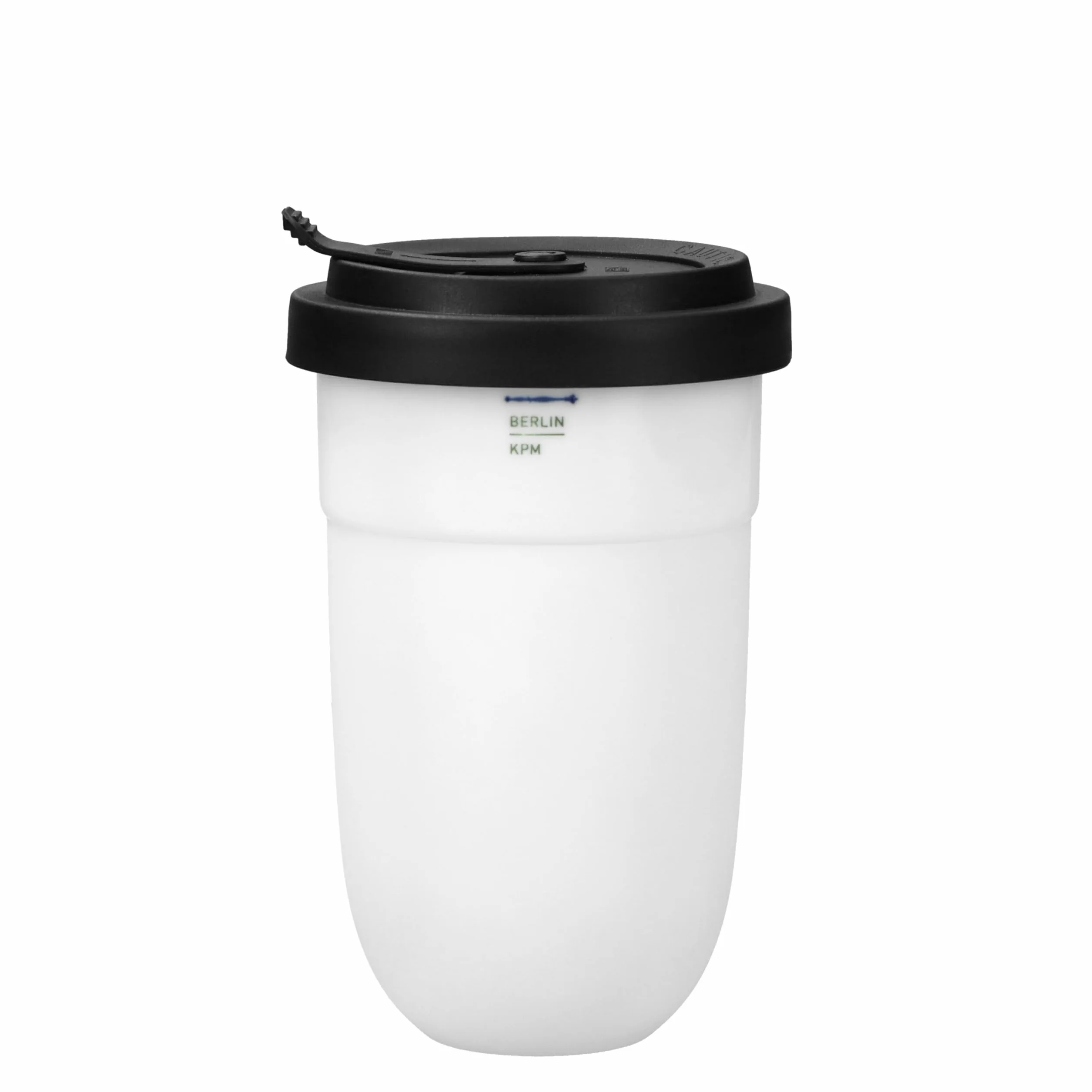 KPM Berlin LAB To-Go kubek, porcelana, kubek do kawy, kubek do kawy na wynos 460 ml, ręcznie wykonany, biały