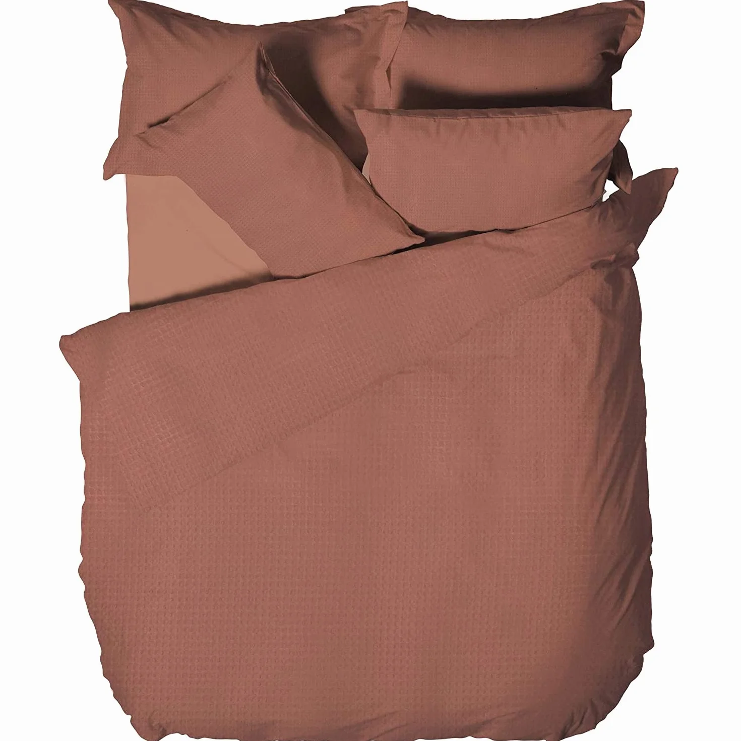 Riva Paoletti Pościel, Zestaw Poszewek na Kołdrę w Rozmiarze King Size, Tekstura Splotu Waflowego, 2 Poszewki na Poduszki z Tkaniny Oxford w Zestawie, 100% Bawełna, Można Prać w Pralce, 228 x 218 cm