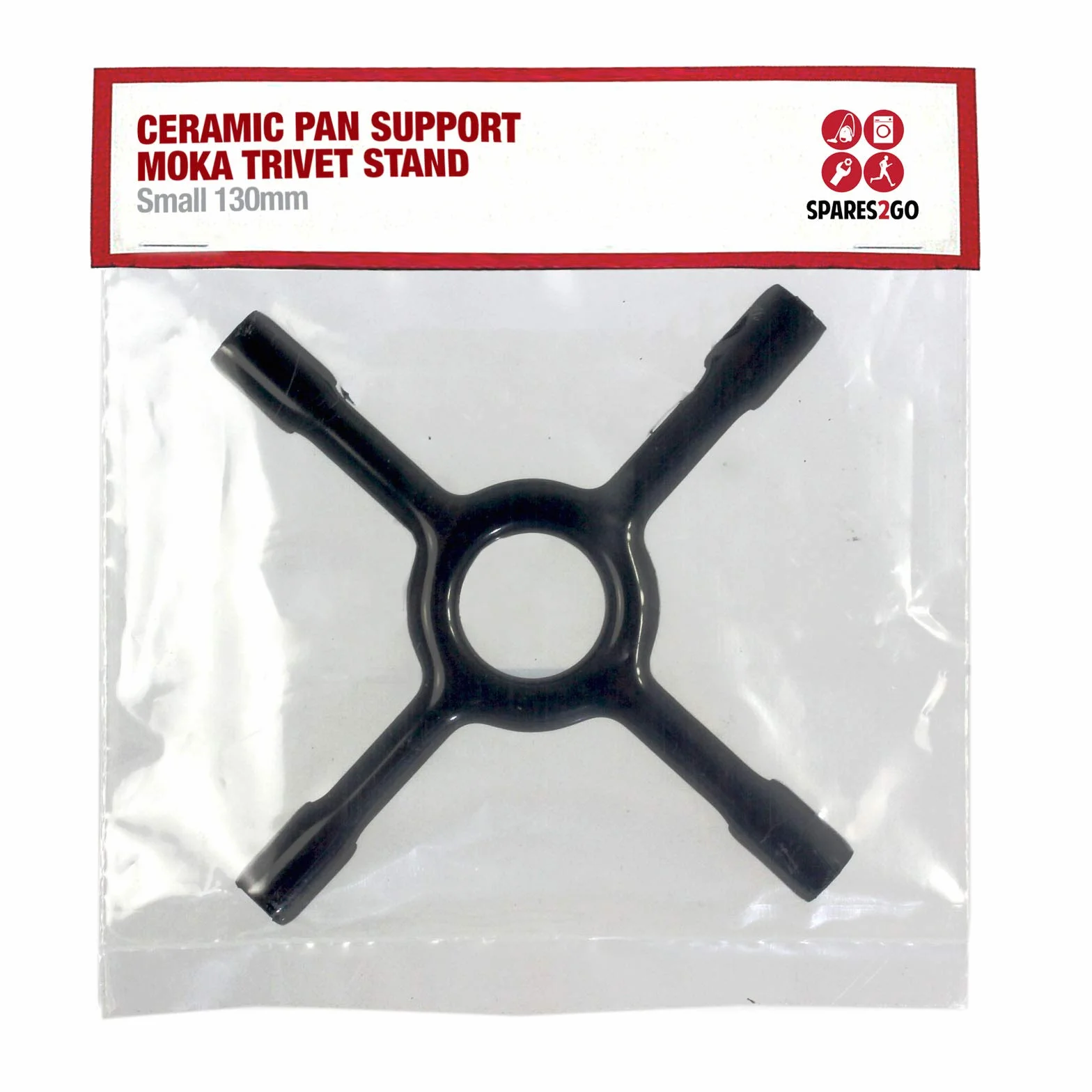 SPARES2GO Uniwersalna płyta gazowa ceramiczna patelnia podpierająca stojak Moka (mały, 130 mm)