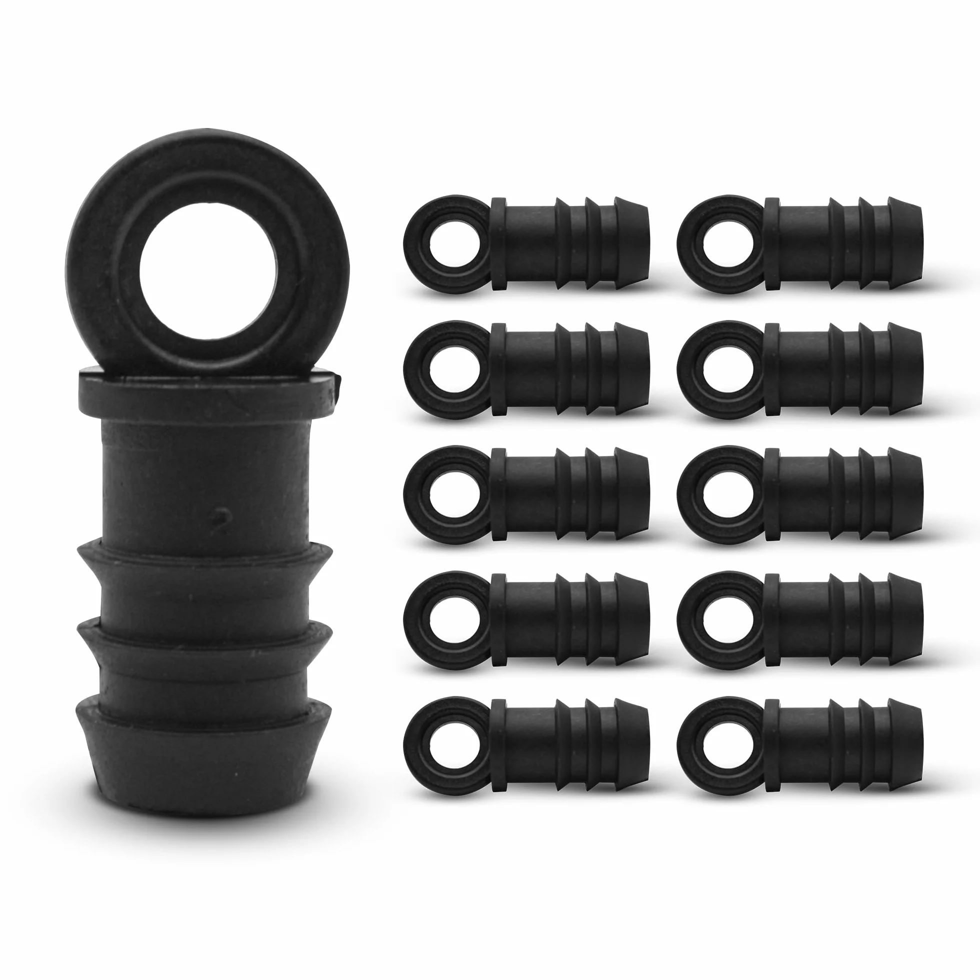 DOJA Barcelona | zaślepki węża kropelkowego | 16 mm zaślepki końcowe | 10 sztuk | końcówka węża ogrodowego 12 do systemów nawadniających | łącznik węża do nawadniania kropelkowego do ogrodu, na