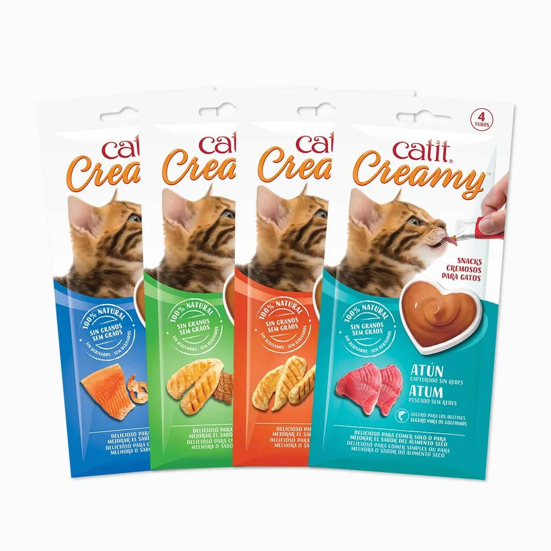 Catit Creamy przysmak dla kotów, 4 sztuki, kurczak/jagnięcina