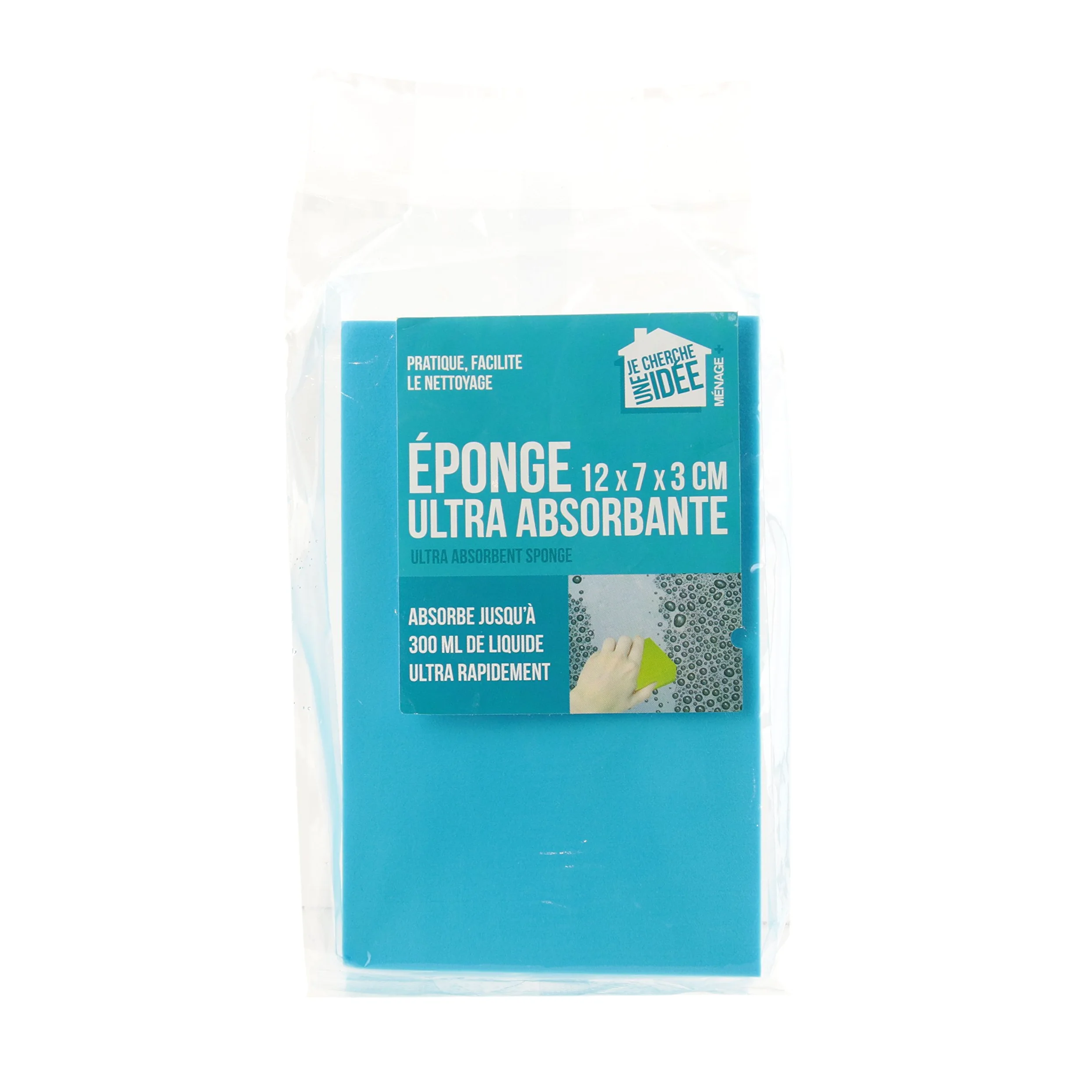 Je cherche une idée me2129 Esponja Super Absorbente, PVA, Azul/Rosa/Verde/púrpura, 11,2 x 7 x 3 cm