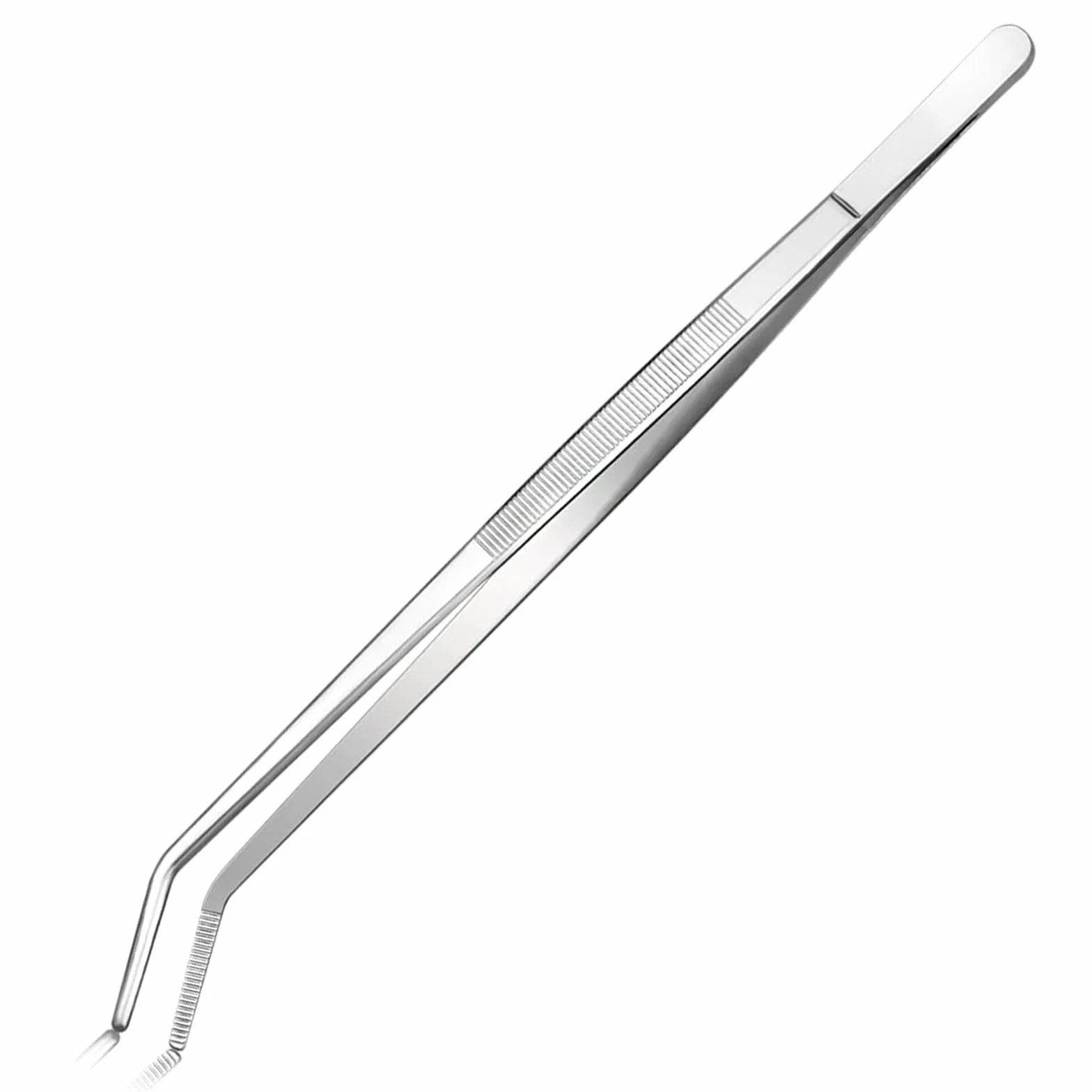 Pęsety do akwarium zakrzywione ze stali nierdzewnej 30cm szczypce do karmienia ryb