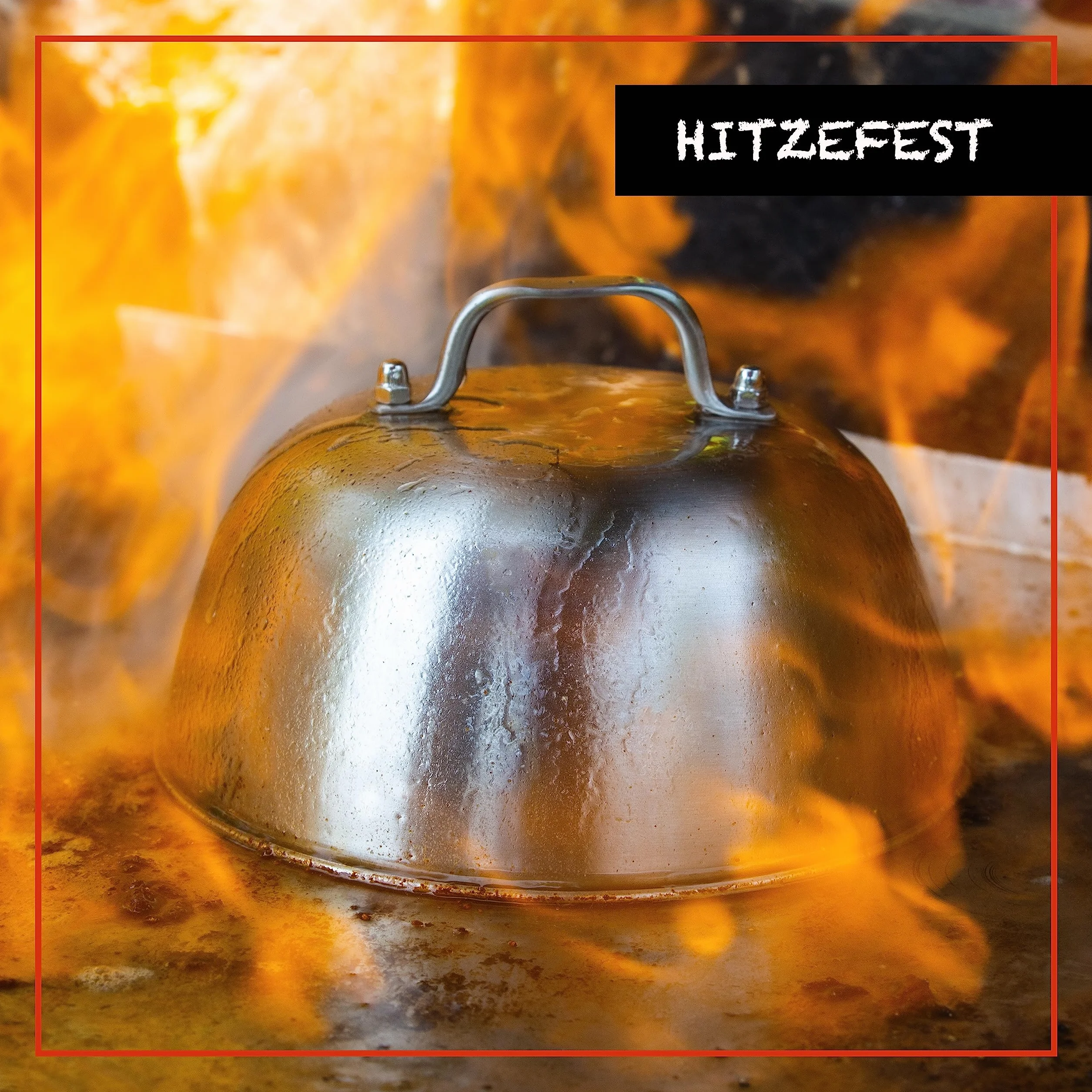 DREIBERG Zestaw do burgerów ze stali nierdzewnej wraz z szpatułką do grilla, dzwonkami do topienia, prasą do burgerów, smasher, posypką przypraw, książką z przepisami i papierem do pieczenia (9