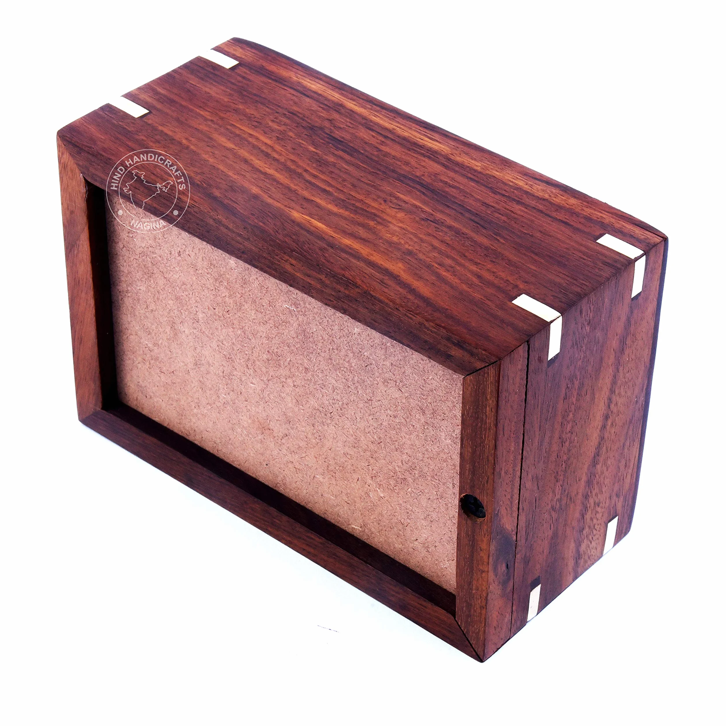 Mosiężna łapa inkrustowana palisandrem, urna pamiątkowa na prochy dla psów i kotów (XS: 12,7 cm x 7,6 cm x 5 cm - 4,5 kg, dwie łapy)
