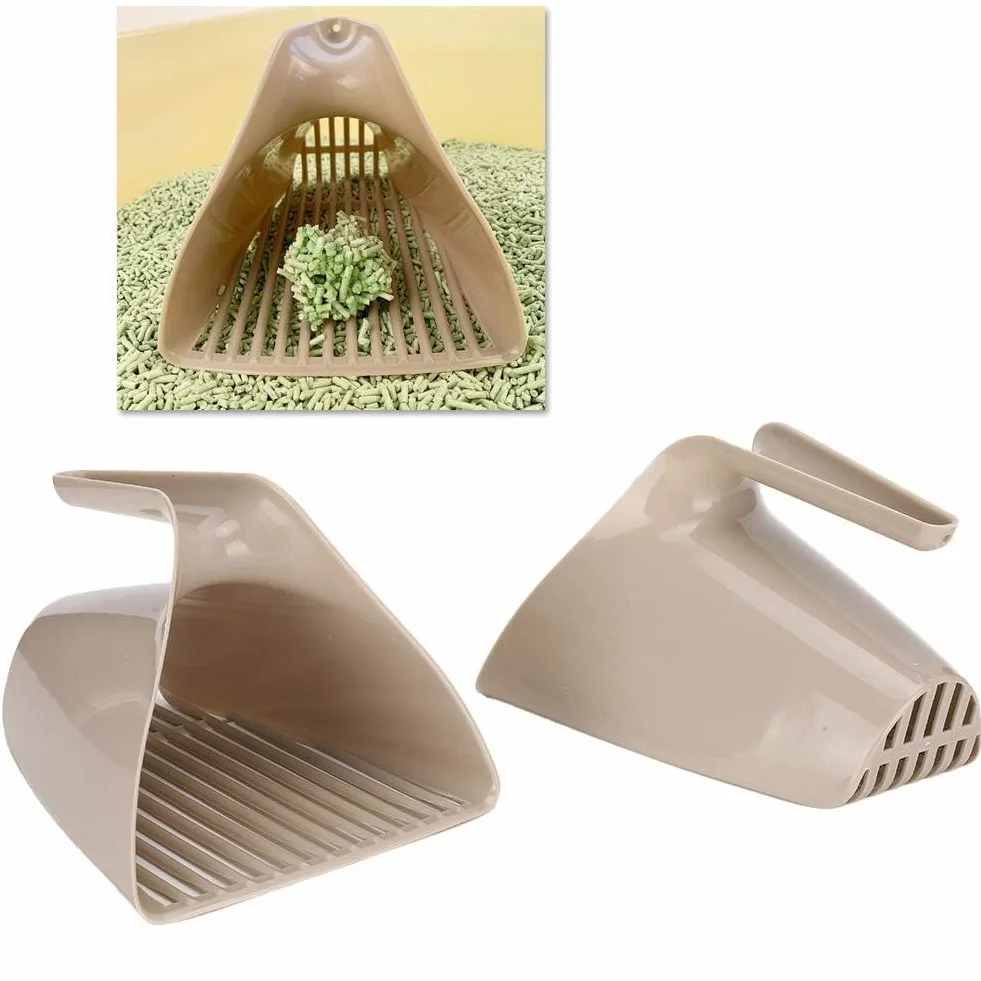 Łopata do żwirek dla kota plastikowa narzędzie do czyszczenia piasku z uchwytem 16 x 13 x 11 cm