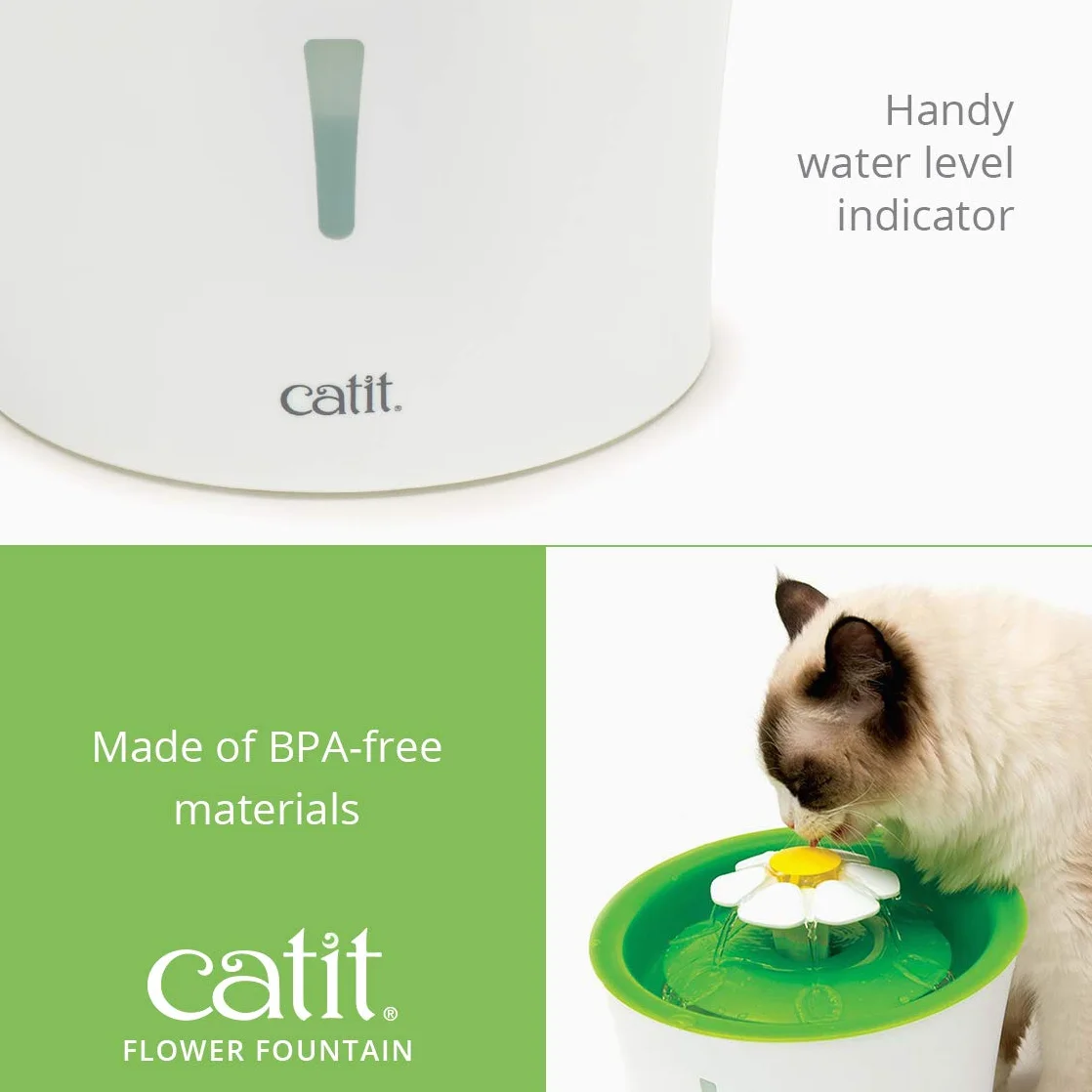 Catit Flower Fontanna do Picia 3 l Biały Zielony