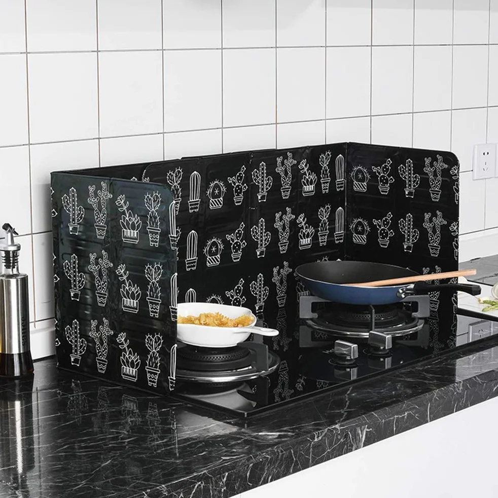 Osłona przeciw pryskaniu Składana Nieprzywierająca Anti Splatter Shield Osłona Kuchenki Gazowej Olejowej Splash Proof Panels Osłona Kuchenki Gazowej dla Kuchni Patelni Olejowych Kuchenki