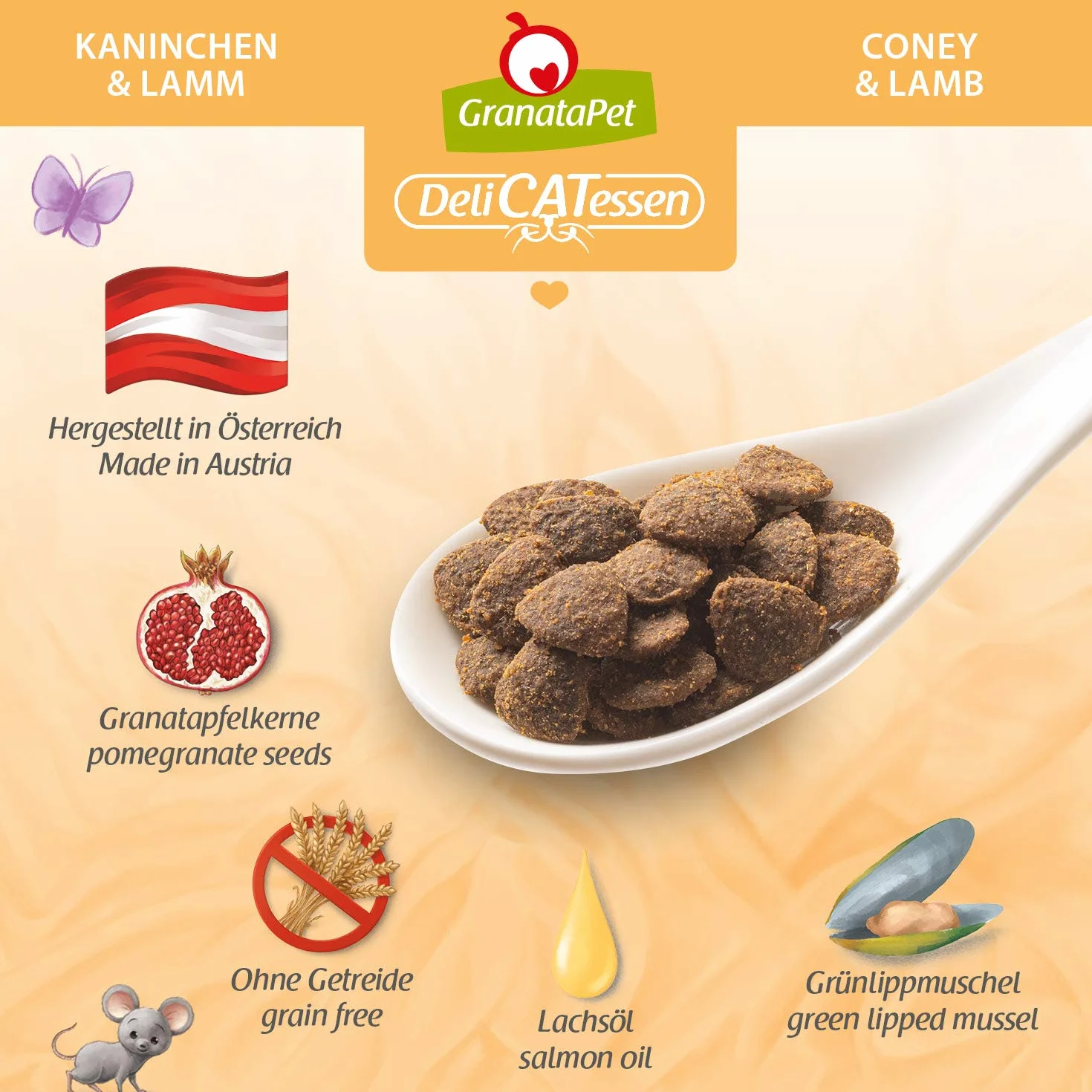 Granatapet Delicatessen Królik & Jagnięcina Sucha Karma dla Dorosłych Kotów 9 kg