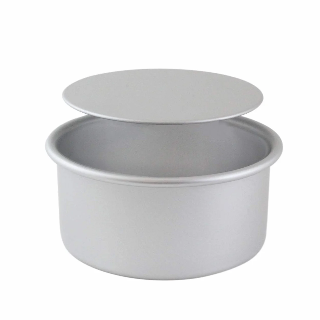 PME LBR073 anodowane aluminium 7,6 cm głęboka okrągła forma do ciasta z luźną podstawą, 178 mm srebrna