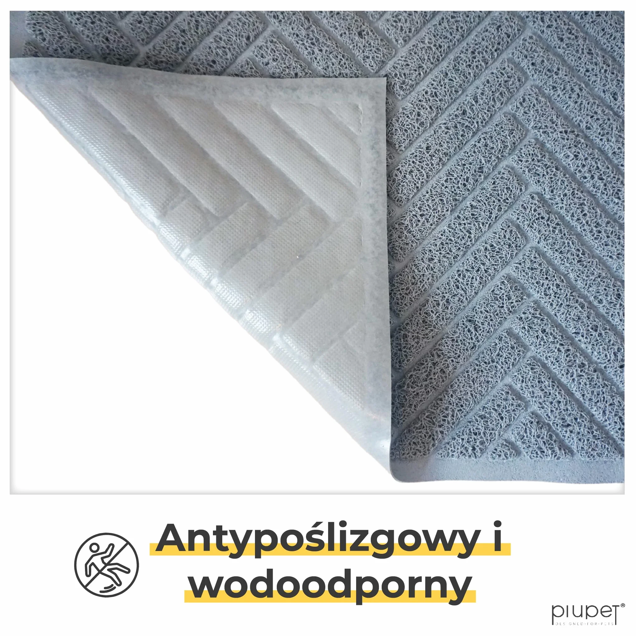 PiuPet Mata do wyłapywania śmieci dla kotów 90x60cm