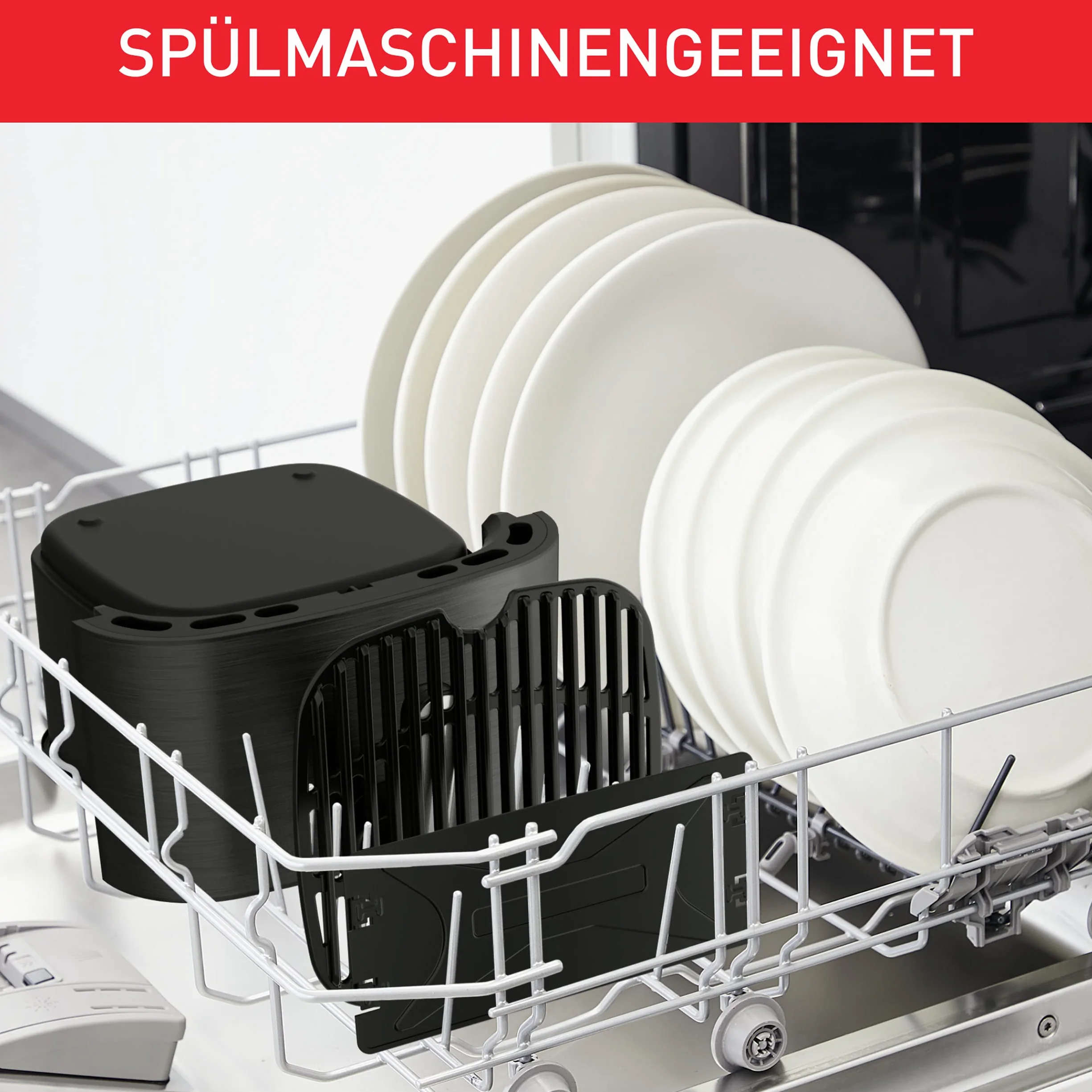 TEFAL EY8018 Easy Fry&Grill XXL Frytkownica beztłuszczowa/ grill 2w1, 6,5l pojemności, wkładka flexcook 2 dania jednocześnie, smażenie bez oleju, 70% oszczędności energii, 8 programów, 8 osób, czarna