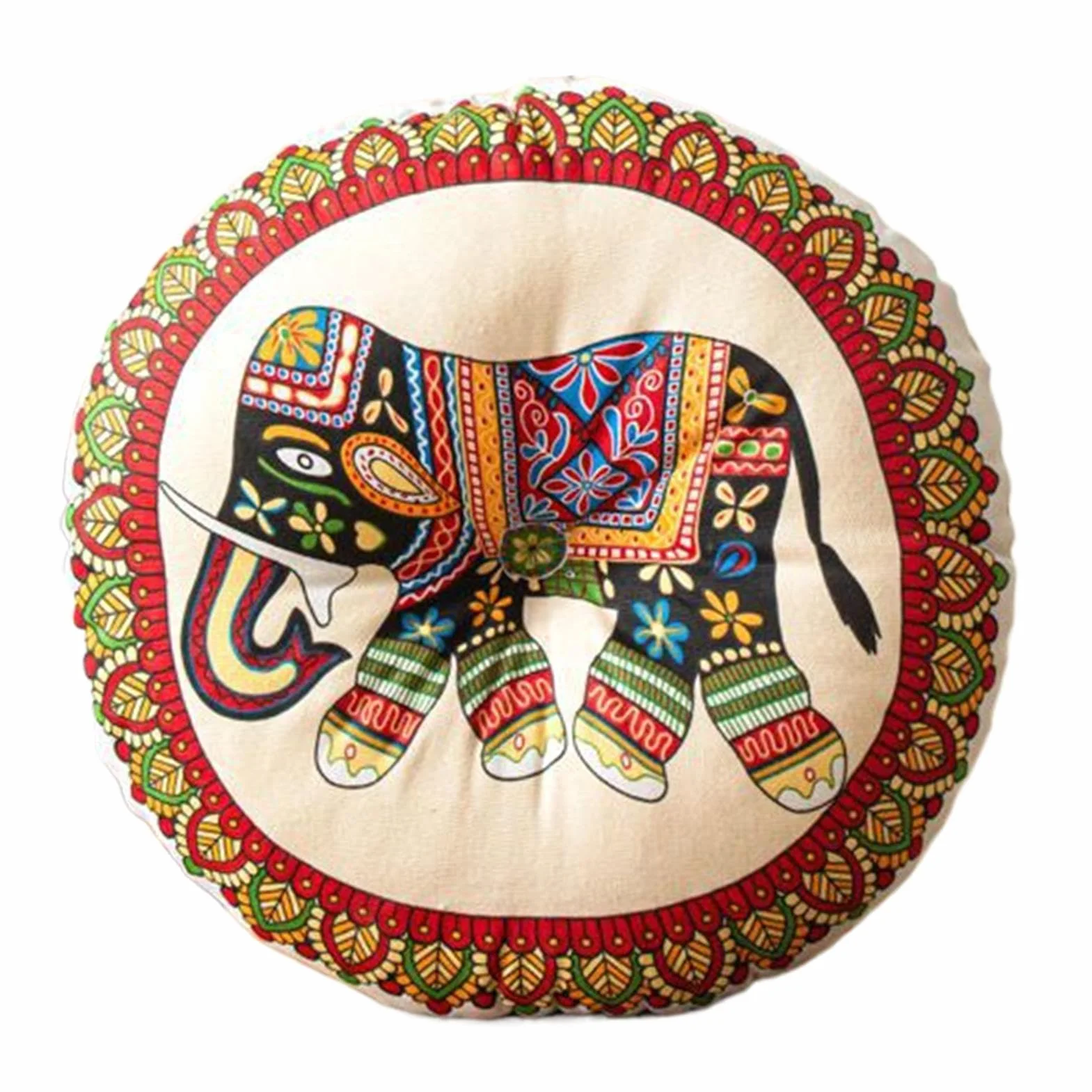 Stylowe okrągłe poduszki na krzesło, solidna poduszka do medytacji, gruba podkładka na krzesło do kuchni, boho poduszka podłogowa 40 x 40 cm na krzesła do jadalni, wewnątrz, na zewnątrz