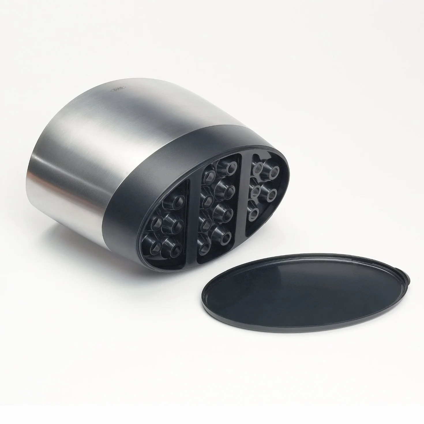 OXO Good Grips (1066734) uchwyt na przybory ze szczotkowanej stali nierdzewnej, srebrny, 21 cm x 12 cm x 15,9 cm