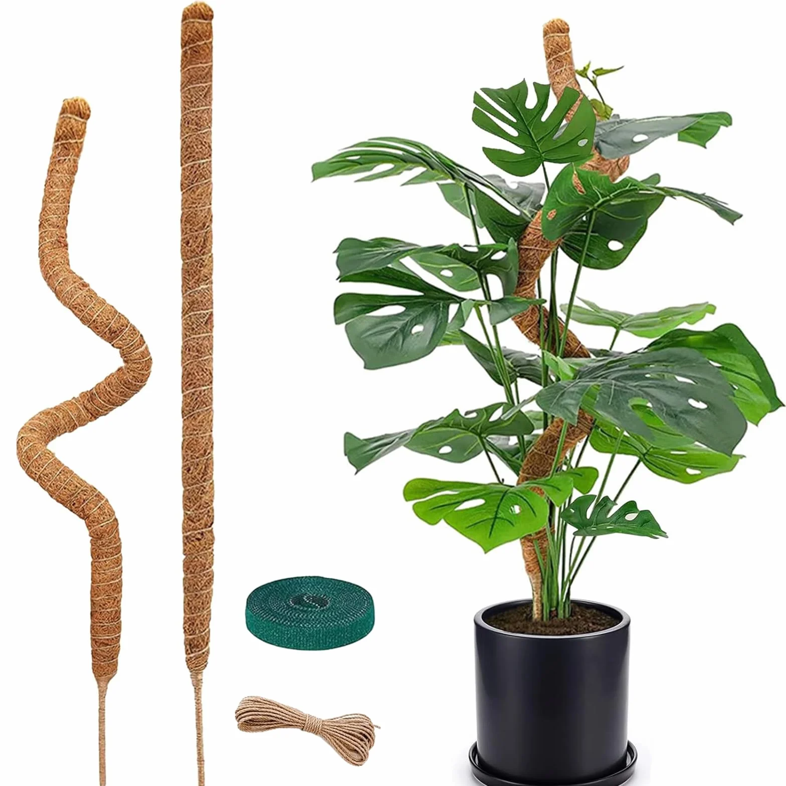 Podpórka do roślin, 120 cm, do monstery, giętka podpora roślin do użytku w pomieszczeniach, pomoc przy chorobie monstera, giętka, pomoc we wspinaniu się roślin, pnącze do góry, do roślin pnących