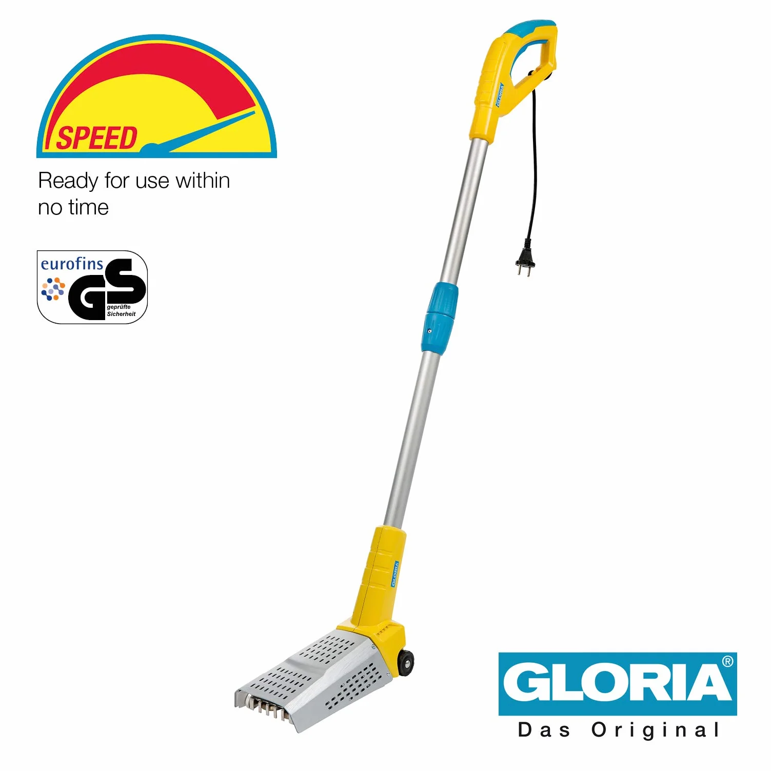 Gloria Thermoflamm BIO Fix Flaming Device Elektryczna odchwaszczarka, wypalarka do chwastów. Prosta i bezpieczna obsługa. Większa powierzchnia robocza. Czyści ogród i chodnik z chwastów (2000 W)