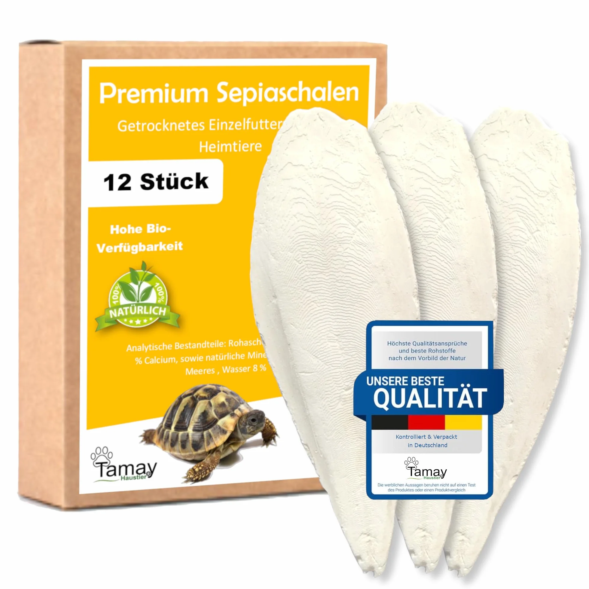 Tamay Miseczki sepia Premium 12 sztuk pokarm dla gadów żółwi ptaków akcesoria do terrarium