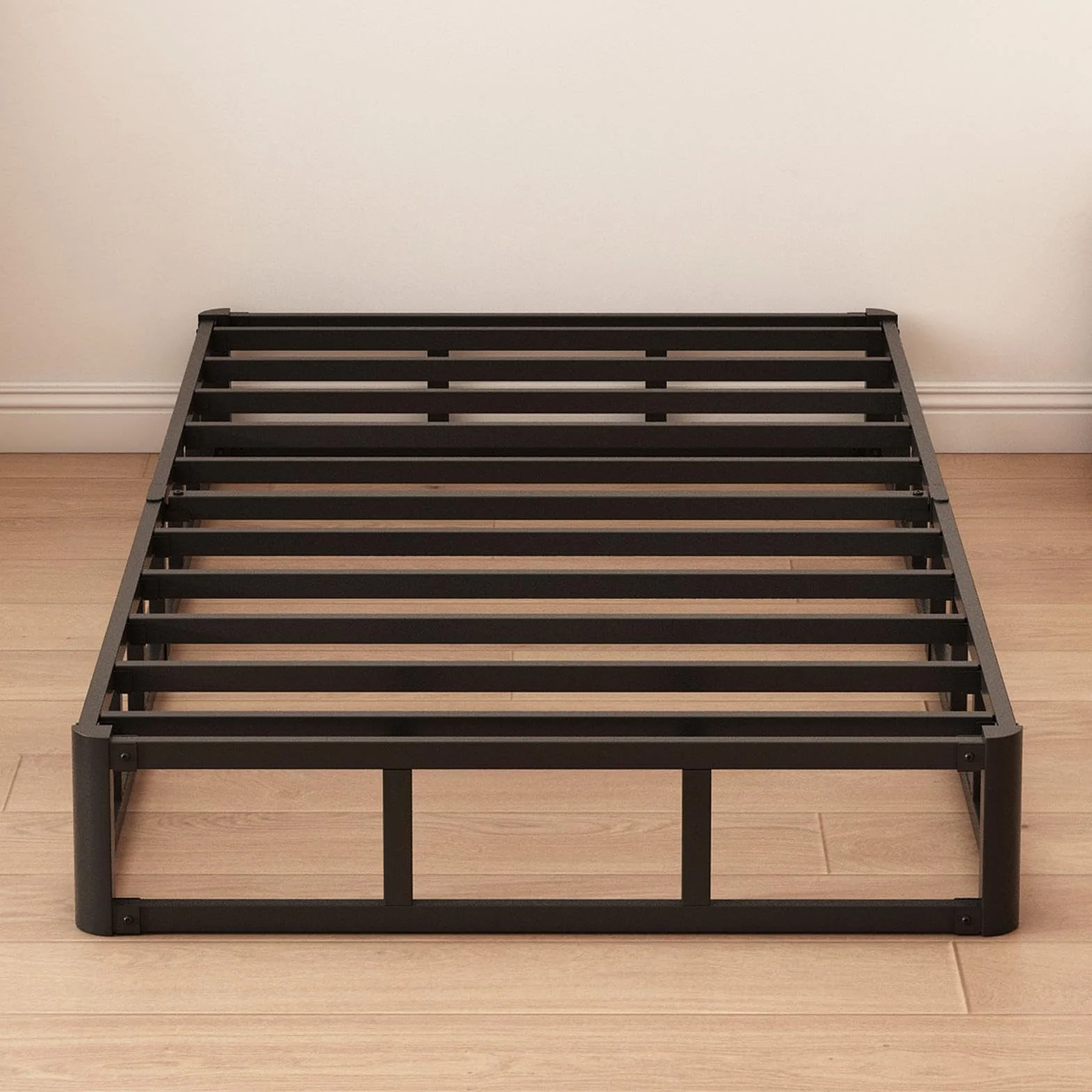 Husleephu Twin XL Box Spring, 20 cm, wysokoprofilowa metalowa rama Twin XL Box Spring, tylko podstawa łóżka z pokrowcem z tkaniny, solidny fundament materaca, łatwy montaż, bez hałasu, czarna
