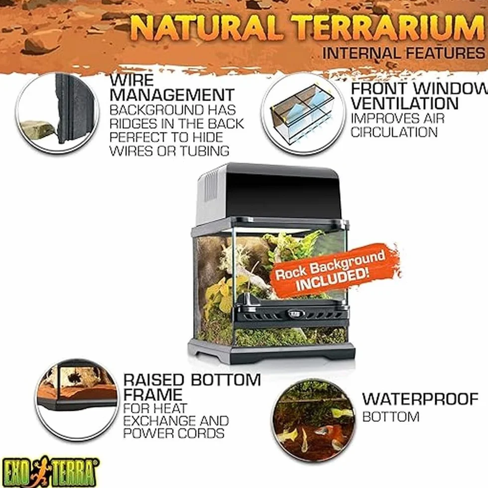 Exo Terra Nano Terrarium 20 x 20 x 20 cm Czarny Przezroczysty