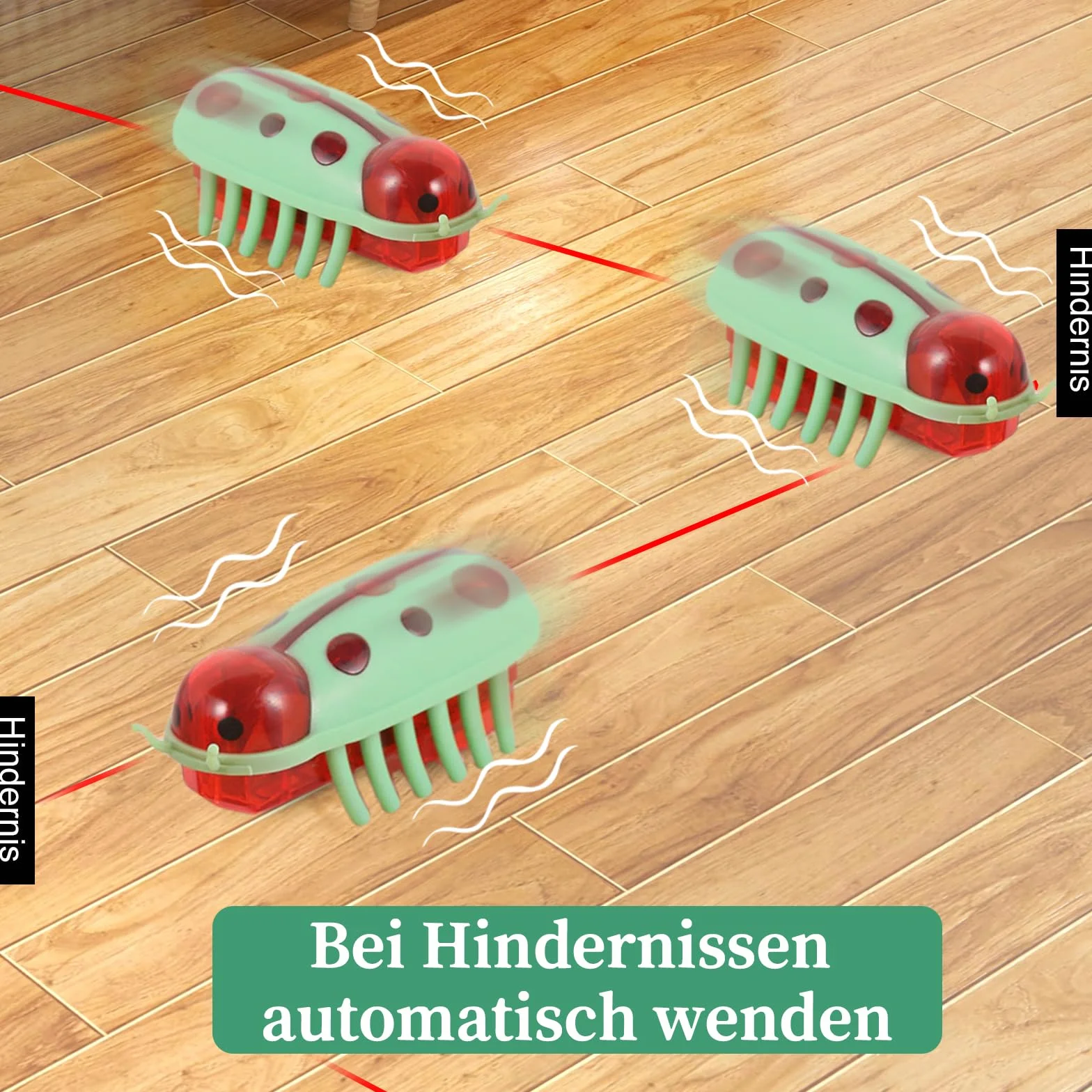 Elektryczna zabawka dla kota mini chrząszcze biedronka interaktywna 4 sztuki