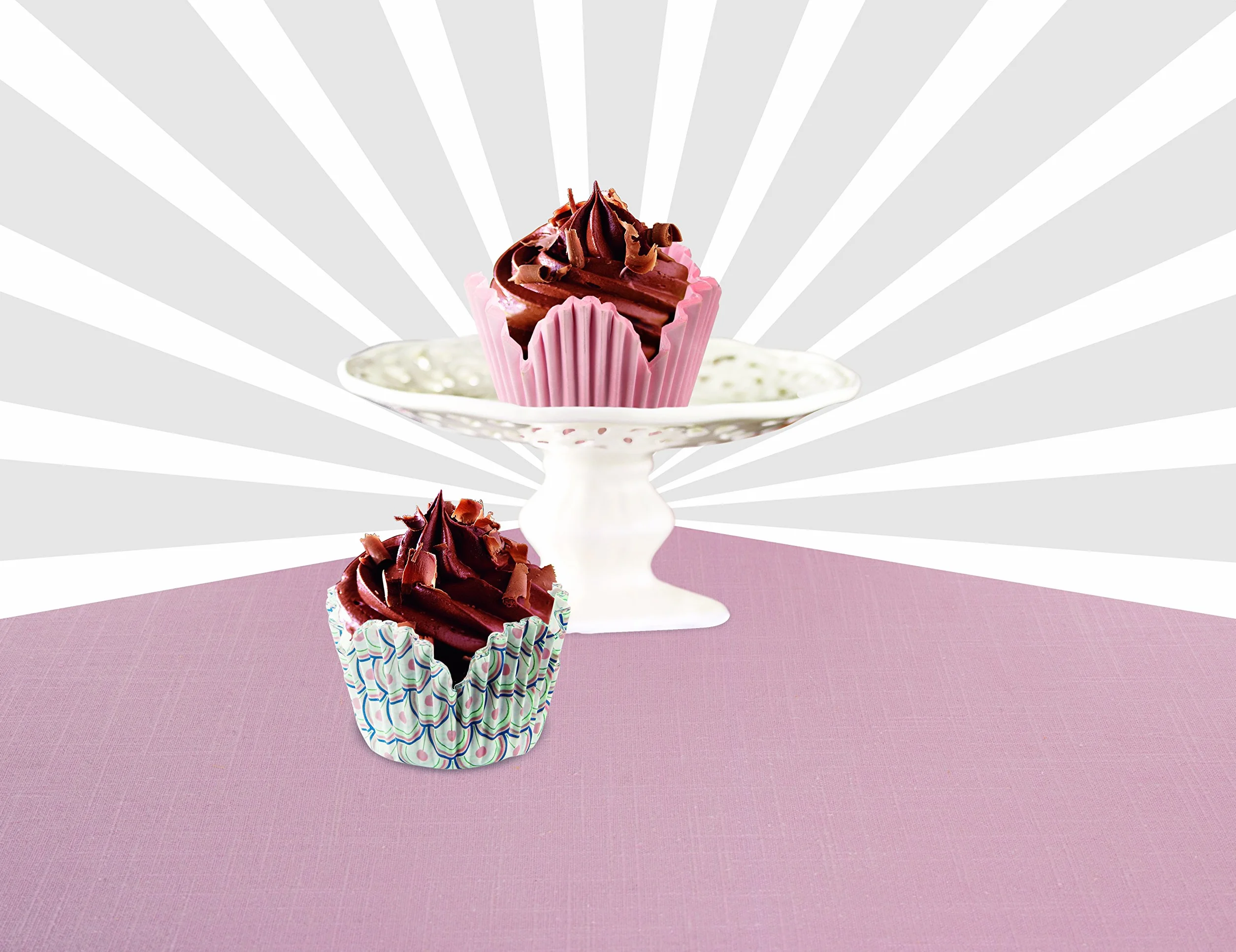 Dr. Oetker Papierowe foremki do pieczenia "Retro", foremki do muffinek z serii "Modern Baking - Retro Design" (kolor: kolorowy), ilość: 60 sztuk