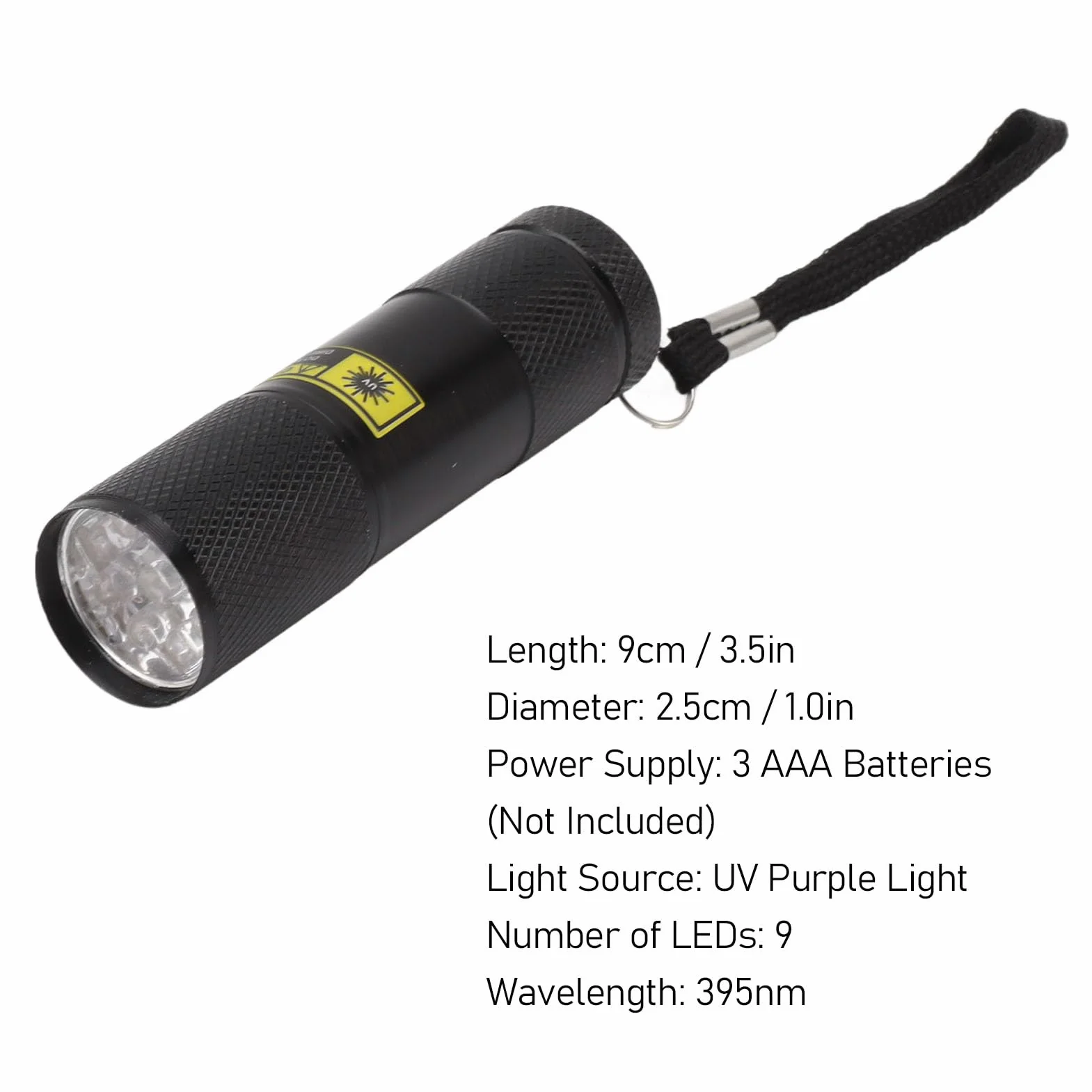Latarka UV Blacklight 395nm, Wykrywacz Plam Moczu Psa i Kota, Utwardzanie Żywicą