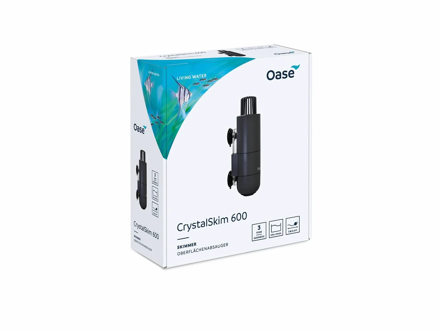 Oase CrystalSkim 600 Skimmer powierzchnia 600 l, 4,5 W do wody słodkiej i morskiej