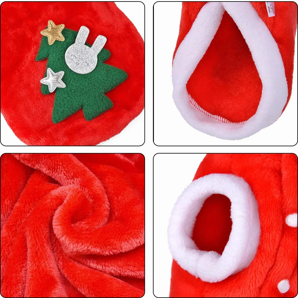 Świąteczny sweter dla psa, kota, bluza z kapturem, płaszcz na Boże Narodzenie