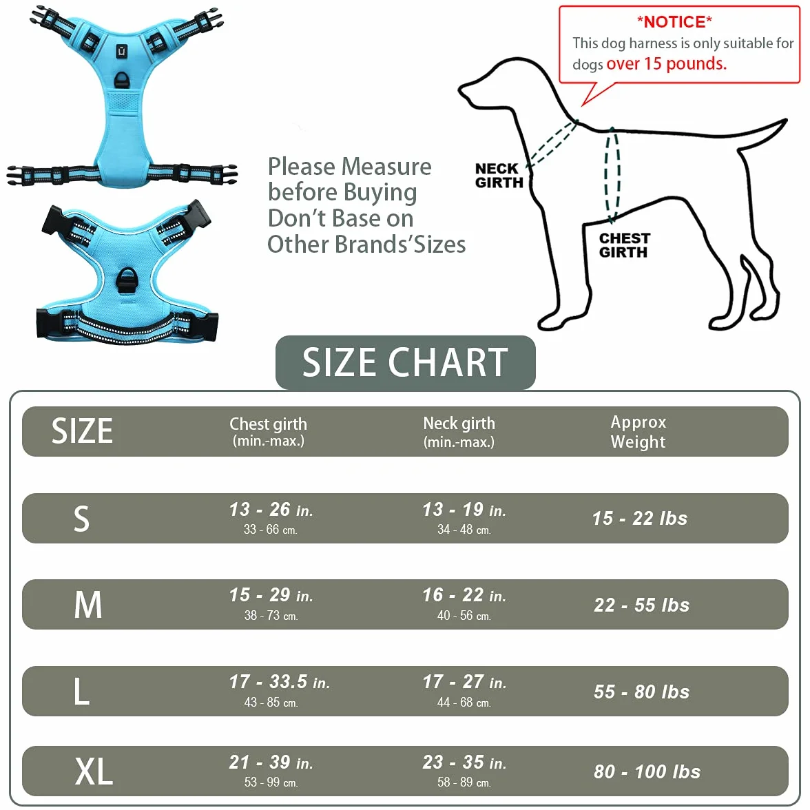 Szelki dla psa zapobiegające ciągnięciu, odblaskowe regulowane szelki dla psa zniechęcające do ciągnięcia zwierzęcia trwała nylonowa kamizelka uprząż dla średnich i dużych psów