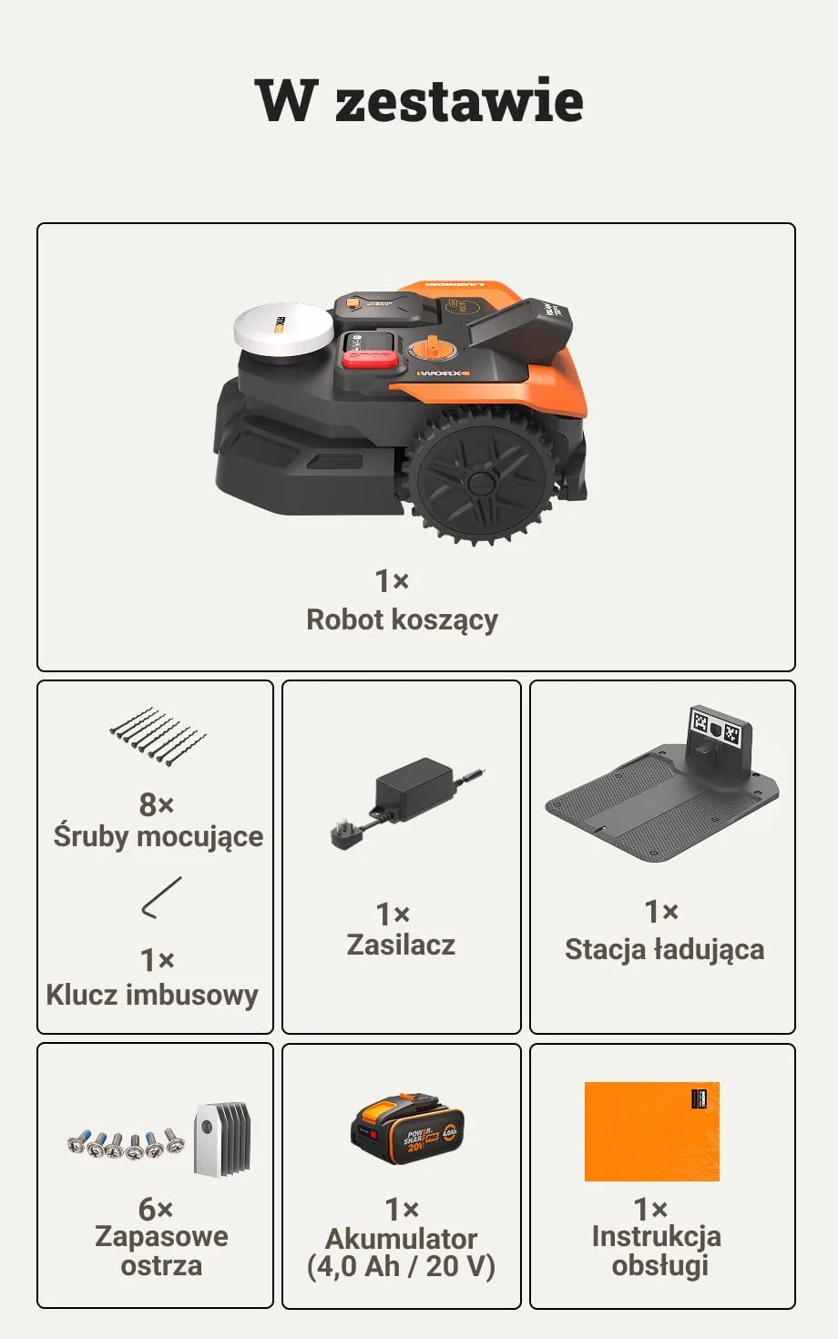 WORX Landroid Vision Cloud WR305E 2WD robot koszący bez kabla ograniczającego do 500 m² (wykrywanie przeszkód AI, nawigacja VSLAM+ RTK Cloud, automatyczne mapowanie, sterowanie za pomocą aplikacji)