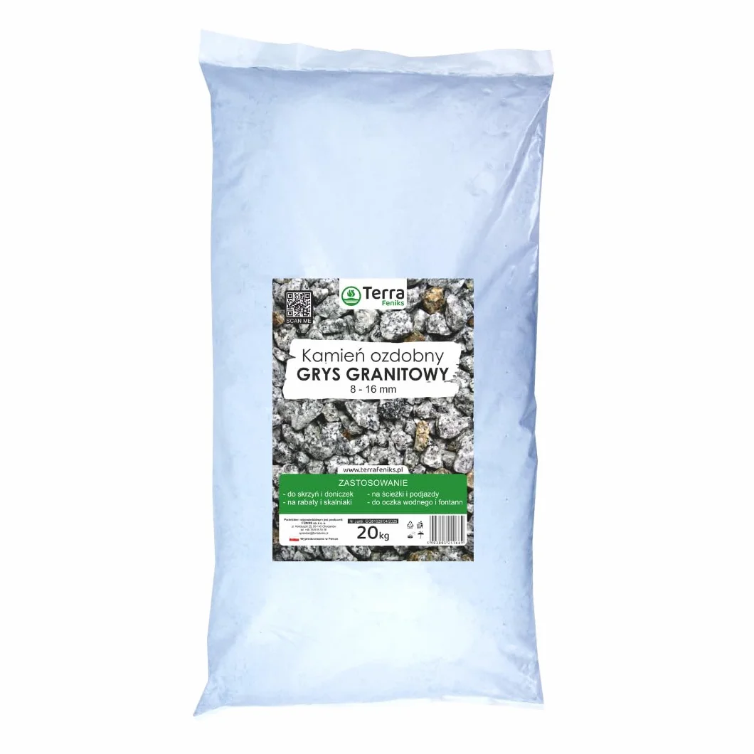 Feniks Granit 8-16 mm - 20 kg Grys Granitowy | Kamień naturalny do ogrodu | Grys | Dalmatyńczyk