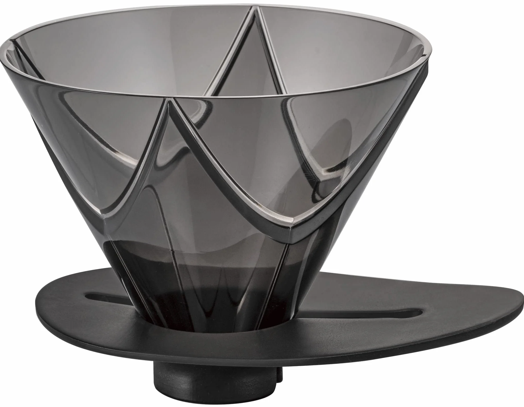 Hario V60 Kubek do picia kawy, Rozmiar 02, Przezroczysty Czarny