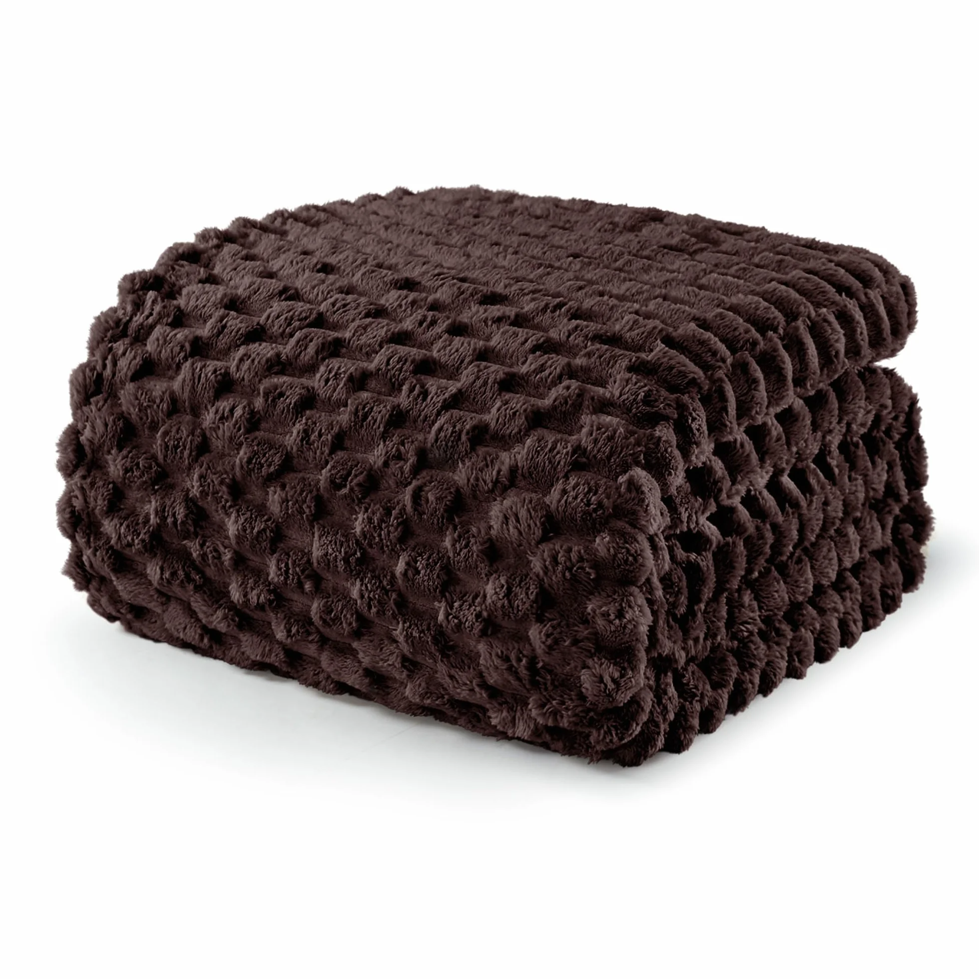 Exclusivo Mezcla Koc polarowy flanelowy w rozmiarze queen, 230 x 230 cm, stylowy żakardowy, aksamitny pluszowy koc na łóżko, przytulny, ciepły, lekki i dekoracyjny koc do kawy