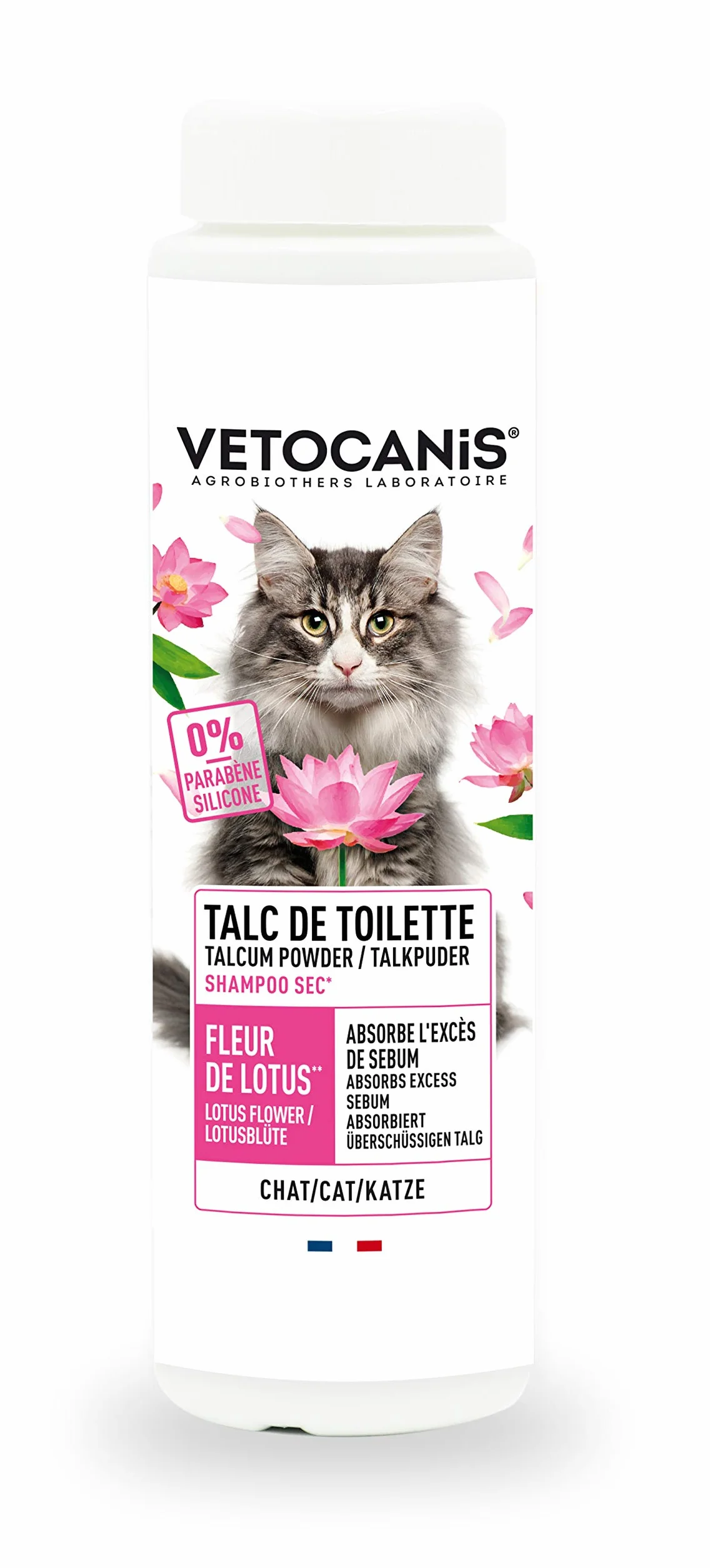 Vetocanis Suchy Szampon dla Kotów w Proszku 150 g Oczyszcza Nadmiar Łoju i Brudu