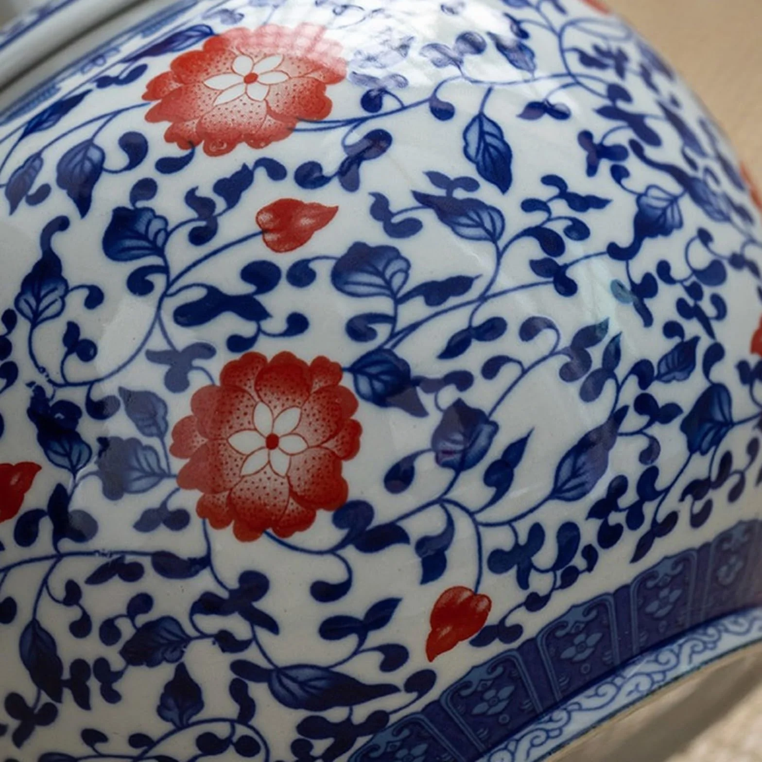 Praktyczny Wysokiej jakości niebieski ceramiczny słoik z uszczelką, okrągły | Domowy słoik do przechowywania herbaty liściastej Wielofunkcyjny pusty słoik(Średni)