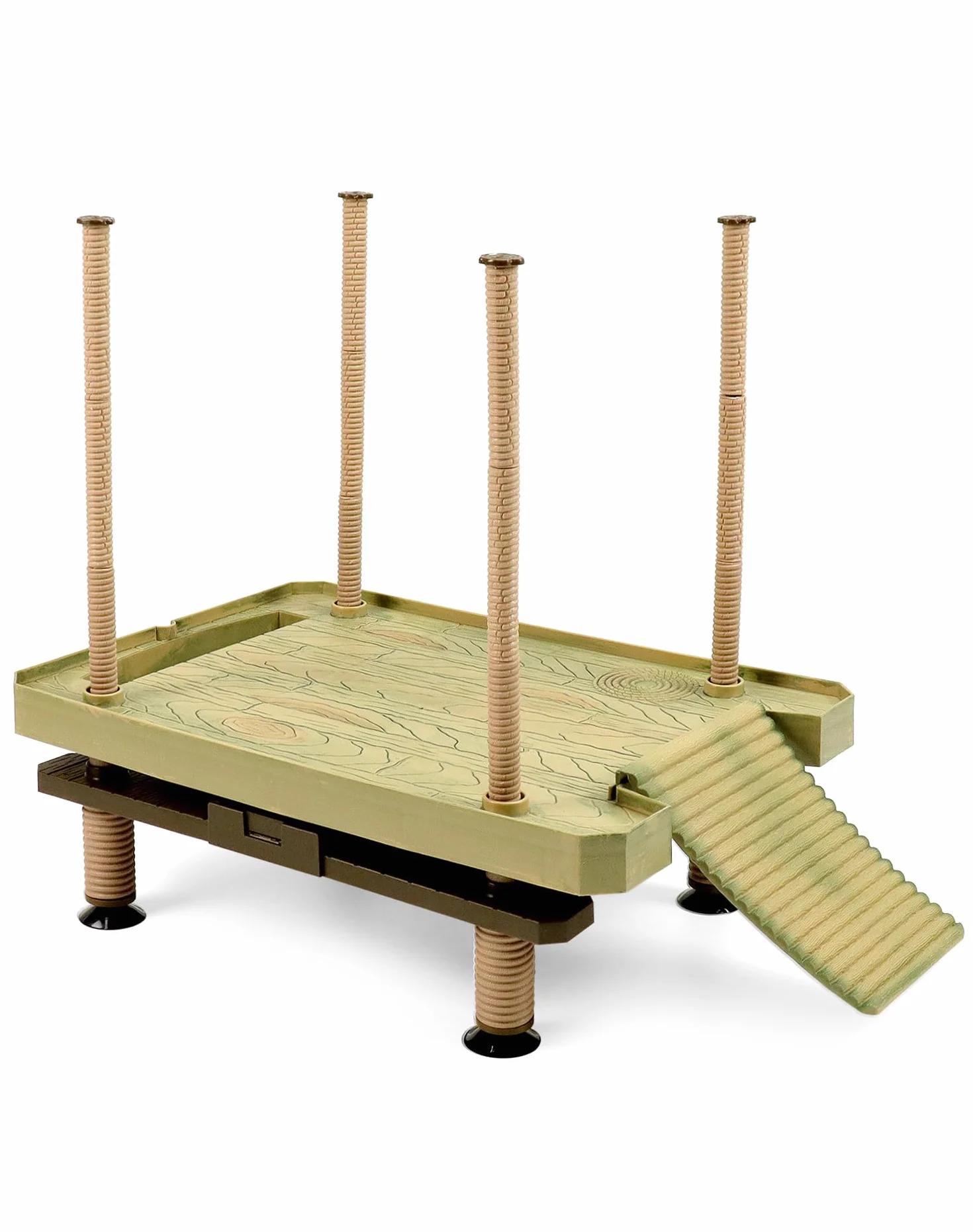 QWORK® Duża Pływająca Platforma dla Żółwi i Do Pływania, akcesoria do żółwi lądowych, do akwariów i terrariów, 40,5 cm x 28 cm
