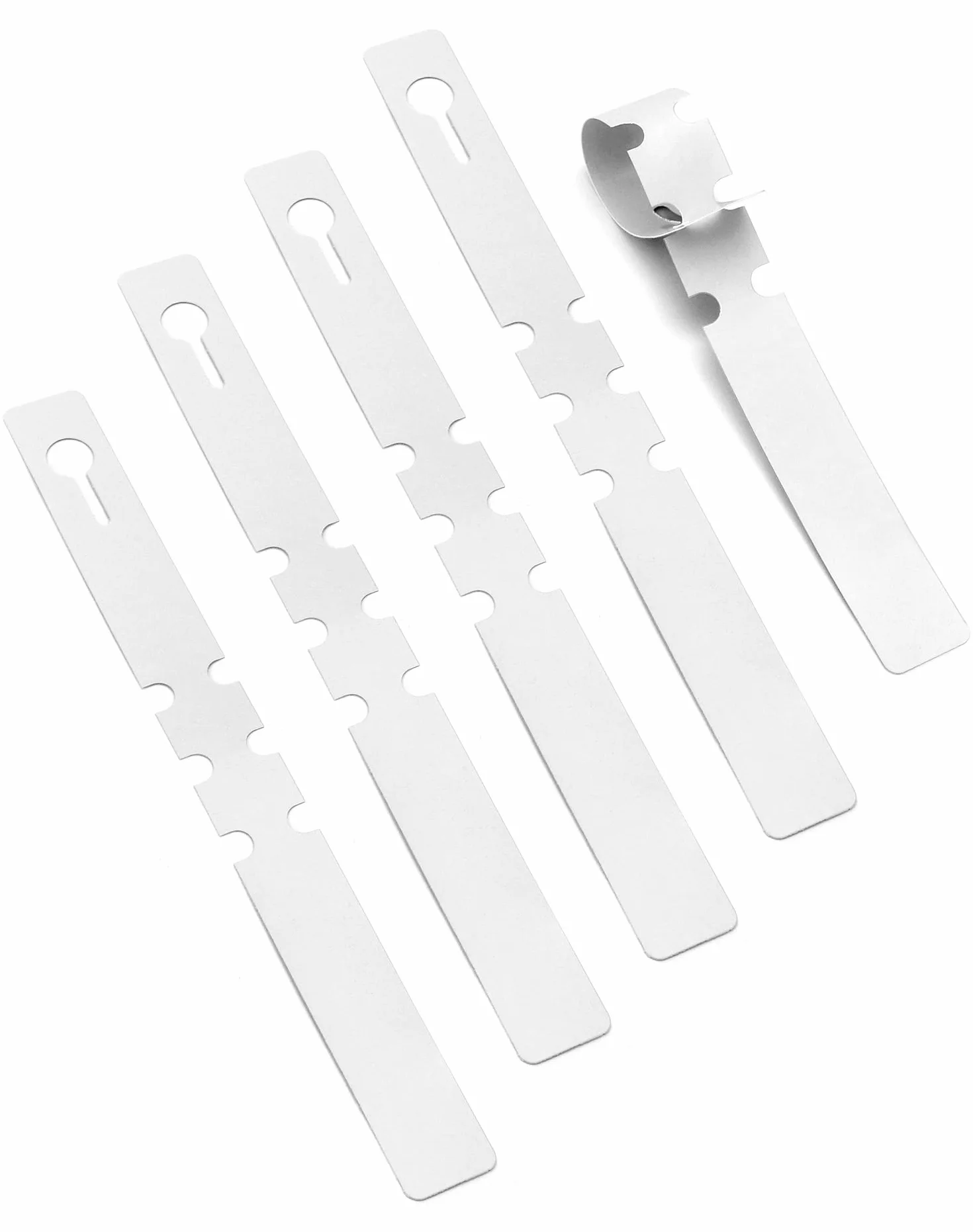 QWORK® Opakowanie 300 tagów na rośliny ogrodowe, plastikowe etykiety na rośliny 21x2 cm, odporne na warunki atmosferyczne, regulowane do użytku na zewnątrz, białe