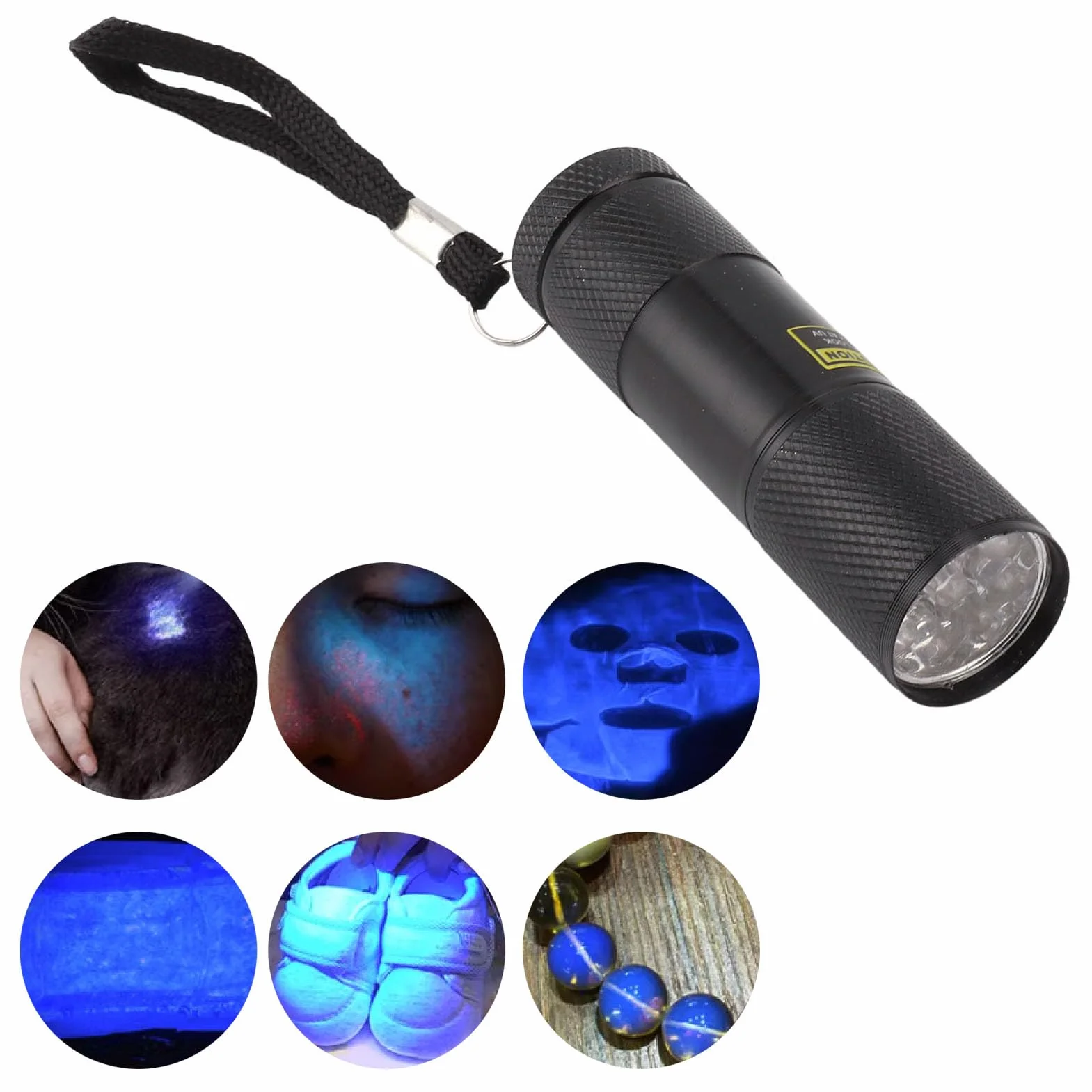 Latarka UV Blacklight 395nm, Wykrywacz Plam Moczu Psa i Kota, Utwardzanie Żywicą