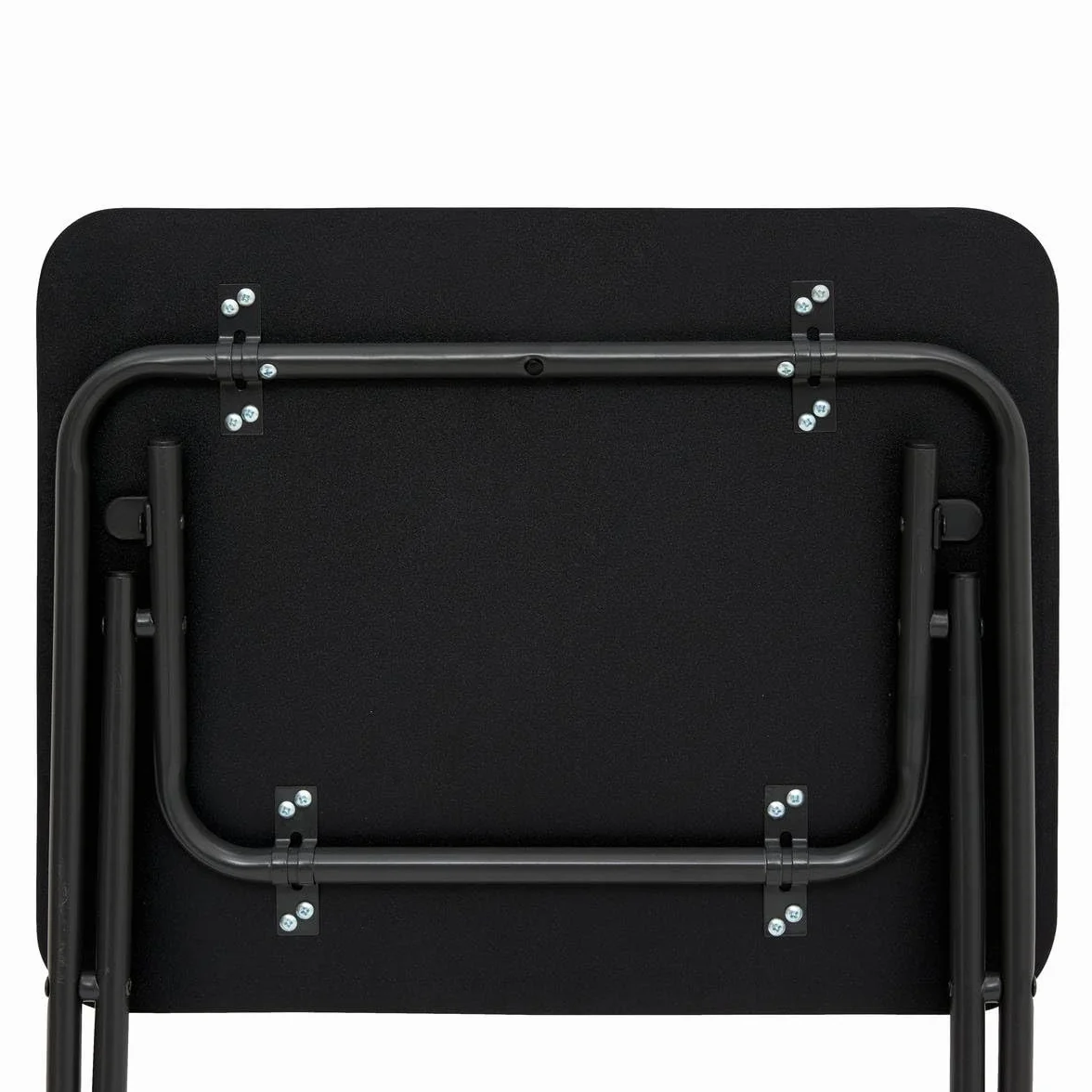 5five - Czarny składany stolik pomocniczy - L48 x D38 x H65 cm - Metalowa rama - do małej przestrzeni, balkonu, studia, salonu, sypialni