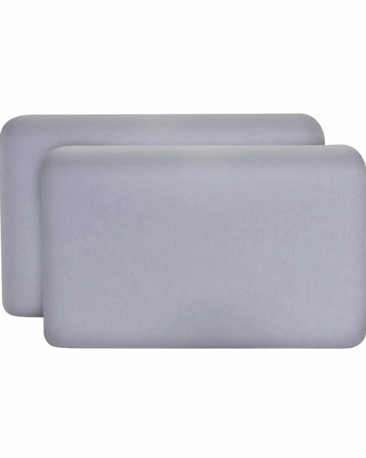 Poszewka na poduszkę x2 (jednolita) na poduszki podróżne/dzieci 40 x 25 cm, zwłaszcza VOLAR - 100% bawełna, bezszwowa, dobre dopasowanie, zamek błyskawiczny (szara)